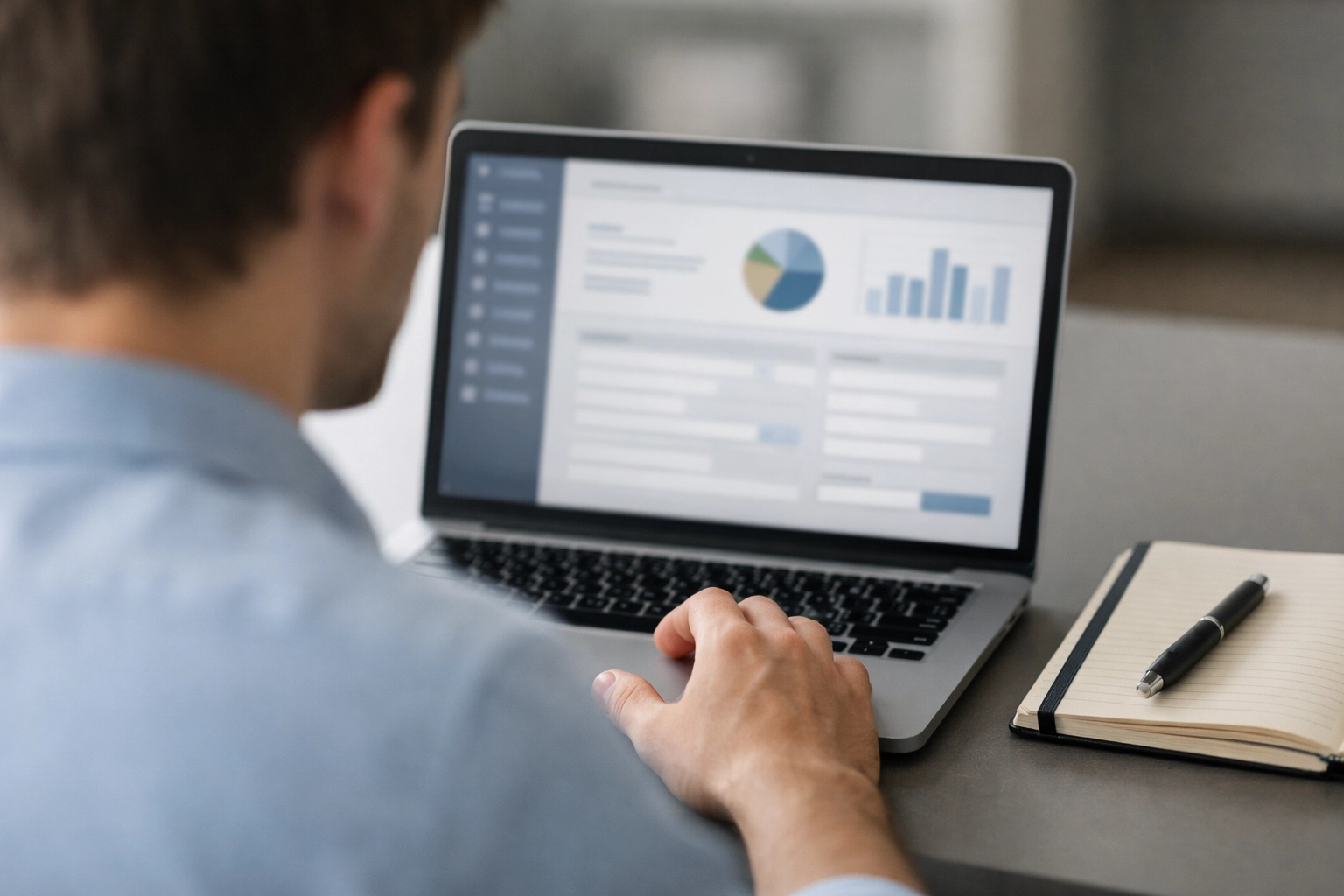 Beginner tax preparer using professional software during a tax prep training module.