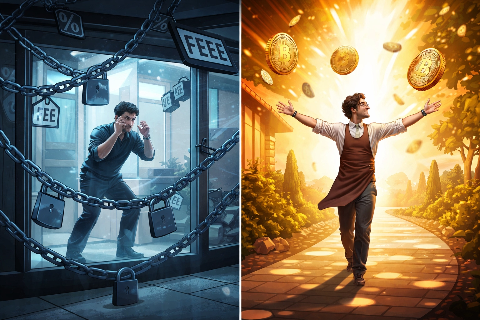 Small business merchant breaking free from high transaction fees to enjoy crypto payment freedom with Larecoin