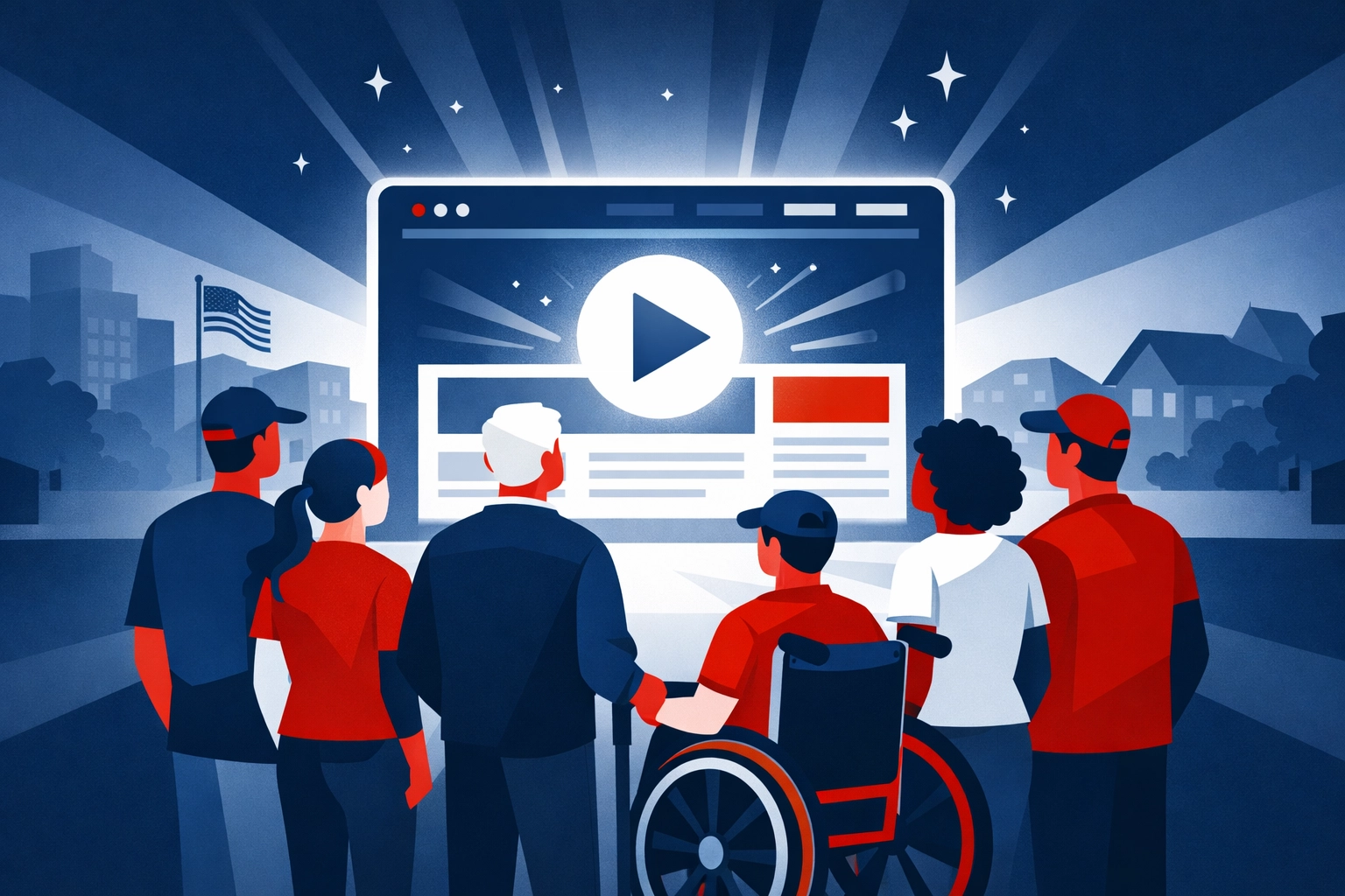 Diverse citizens accessing an inclusive and accessible government website portal.