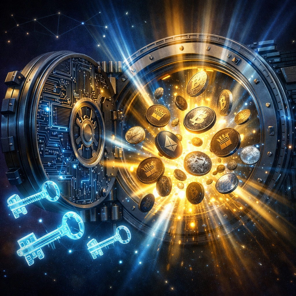 Self-custody crypto wallet with private keys and digital assets for non-custodial payments