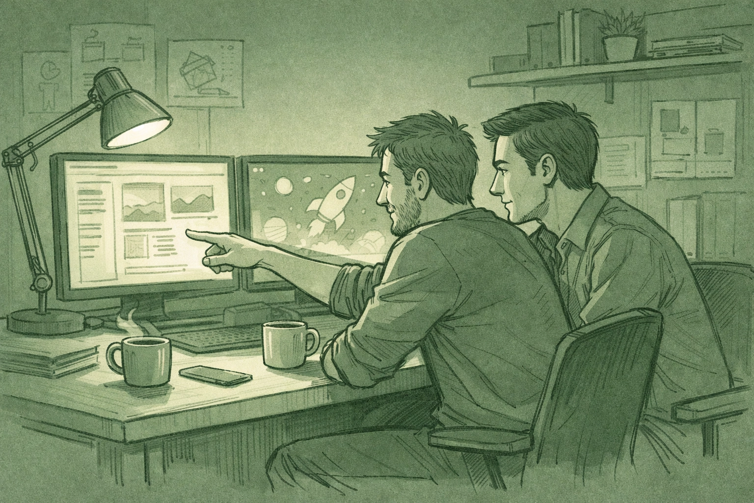 MM couple collaborates on design project in contemporary gay romance story