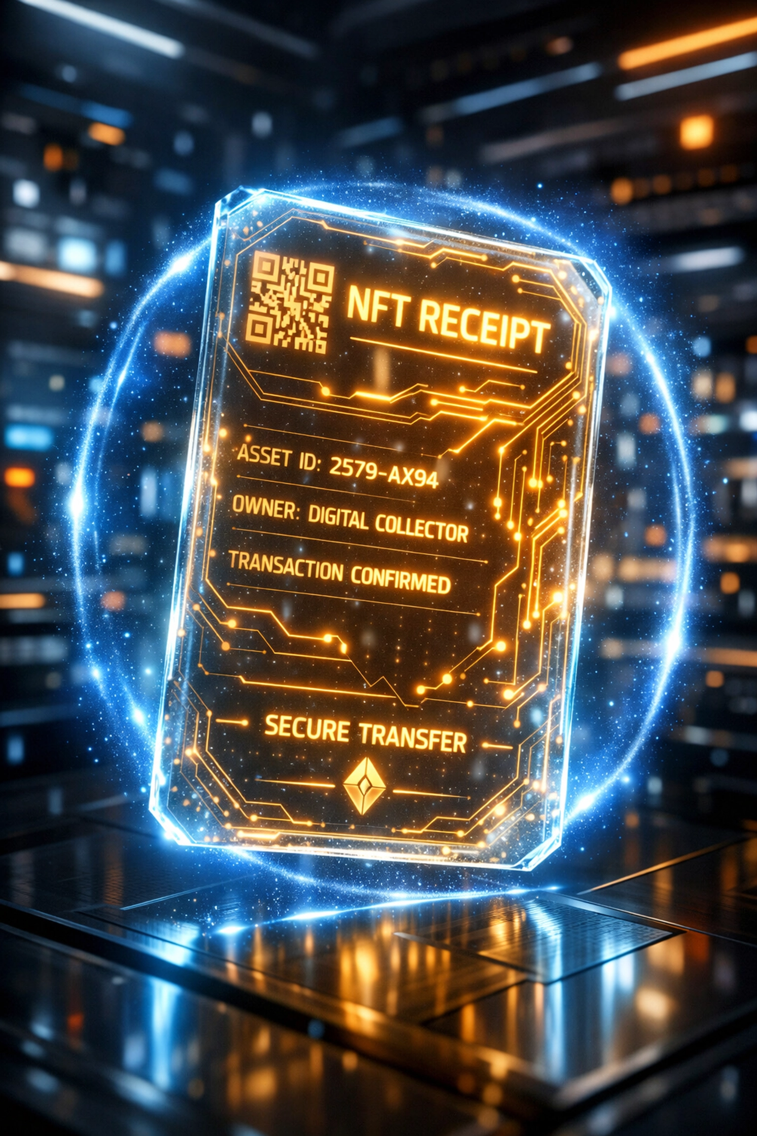 Secure NFT receipt and blockchain transaction proof for Larecoin Web3 crypto payments.