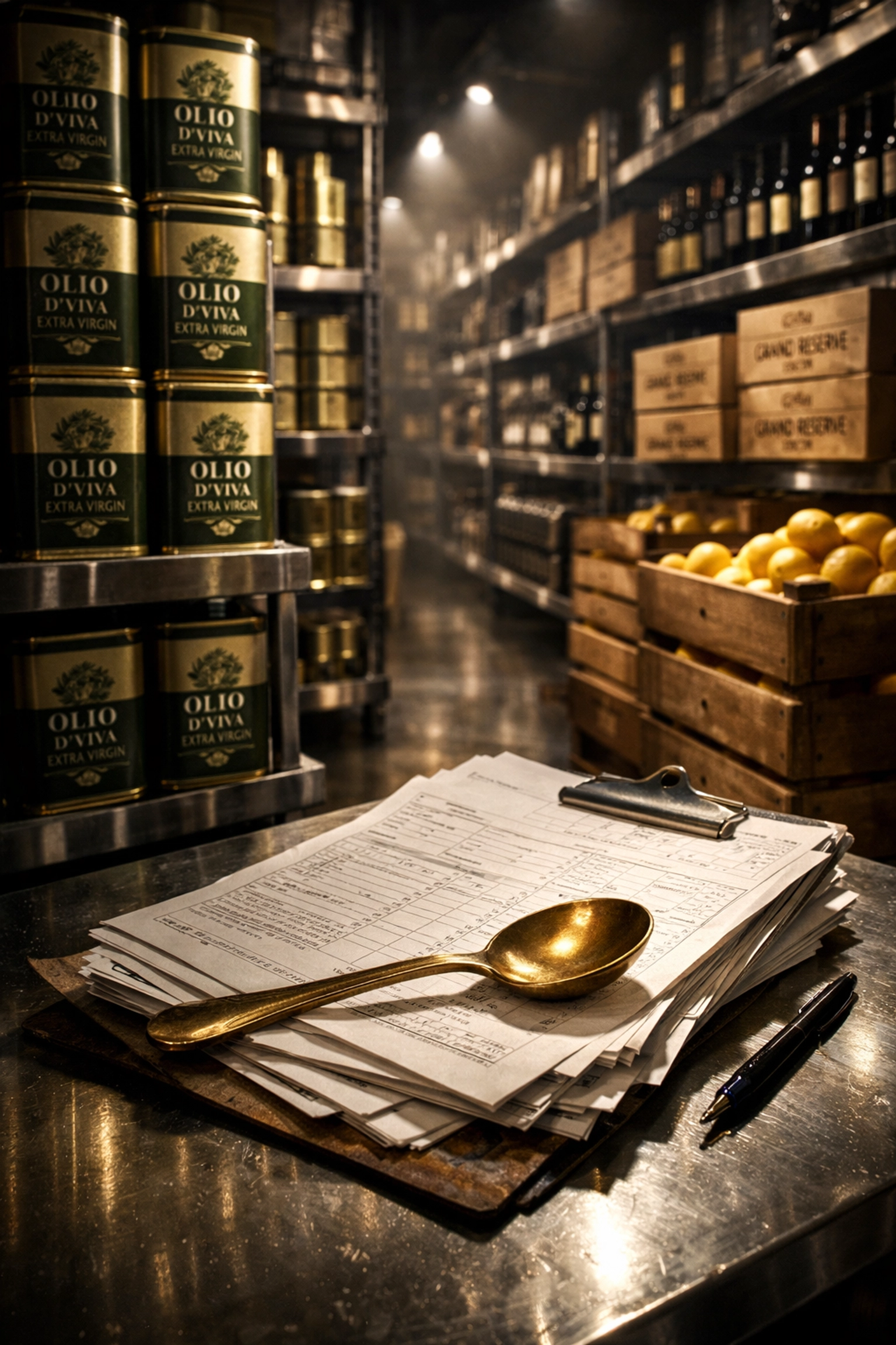 Industrial pantry storage showing the efficiency of restaurant group purchasing and bulk supply management.