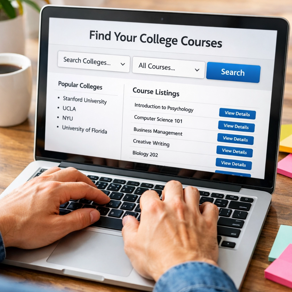Searching for CLEP exam equivalencies using CollegeSource online transfer credit database (1x1, center safe zone)