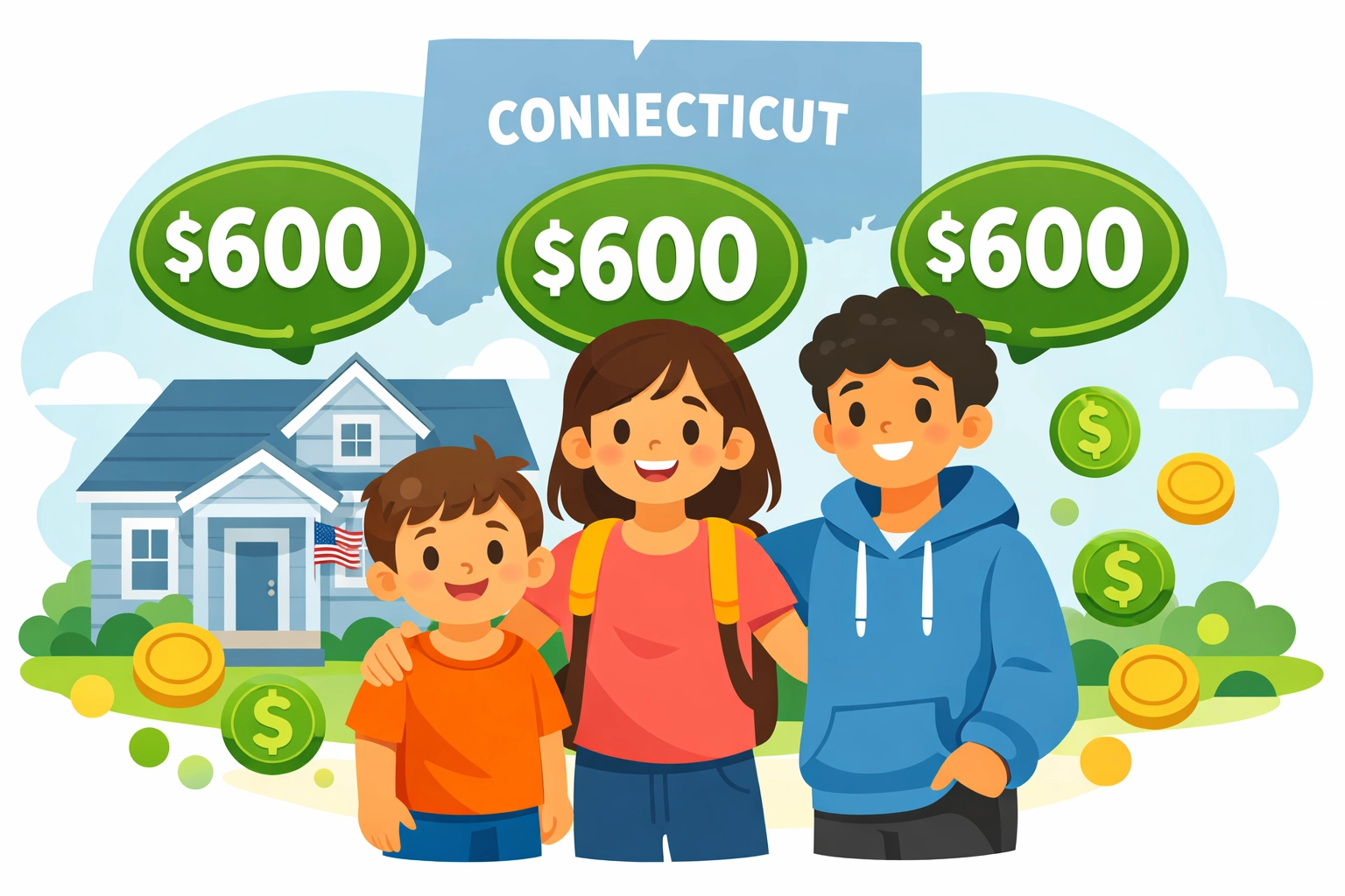 Three children eligible for Connecticut $600 child tax credit savings