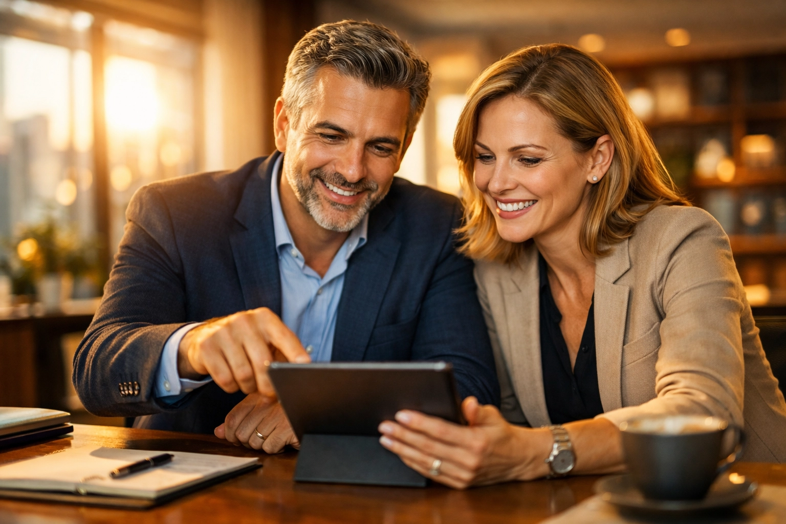 Business partners discussing the Cotifunding process and transparent business lending.