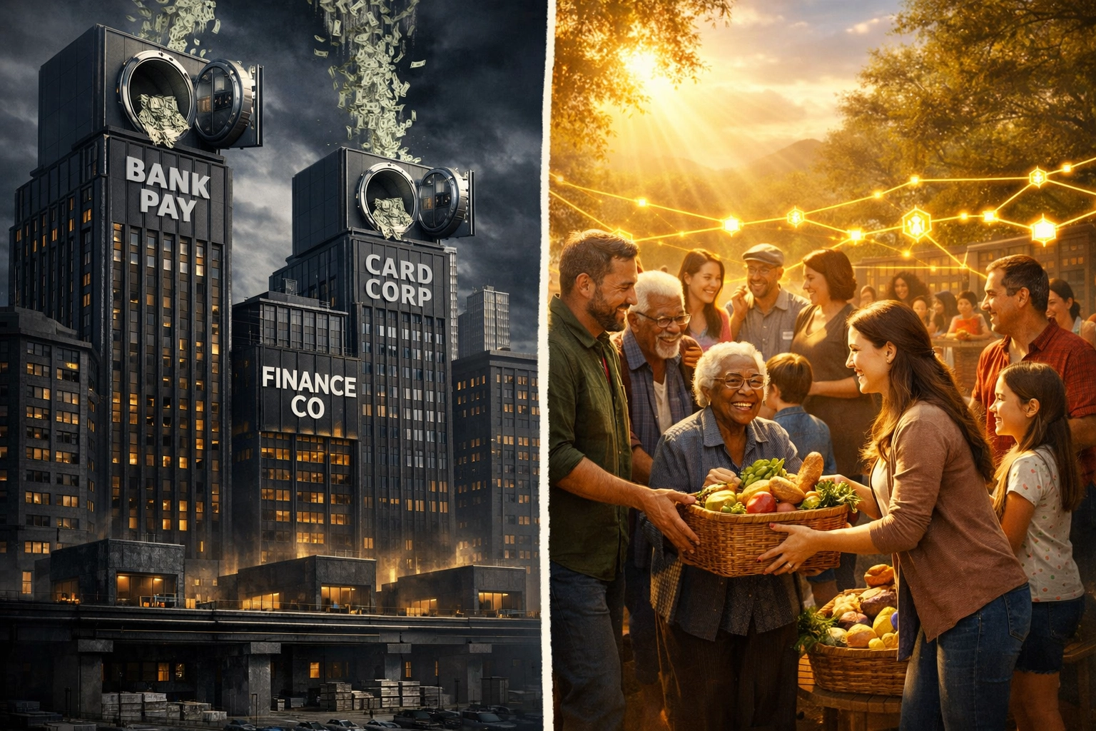 Traditional payment processors vs Larecoin crypto payments funding global hunger relief