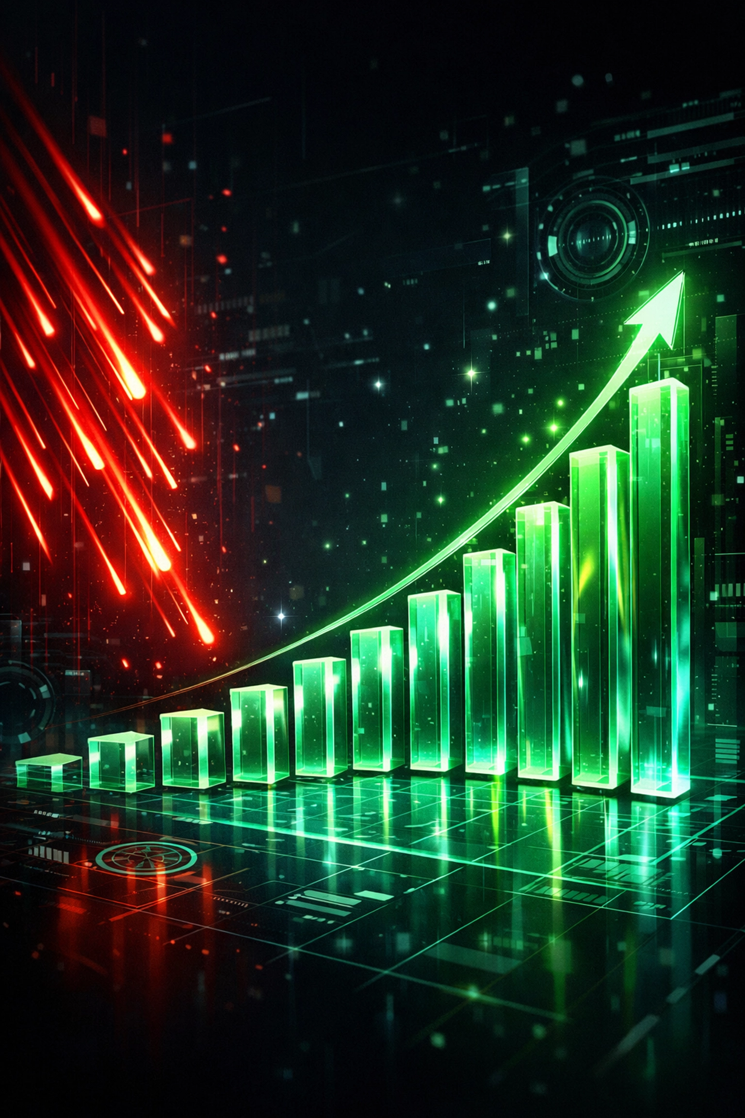 Grafik zur Effizienzsteigerung und Kostensenkung durch KI-Automatisierung im Kundensupport.