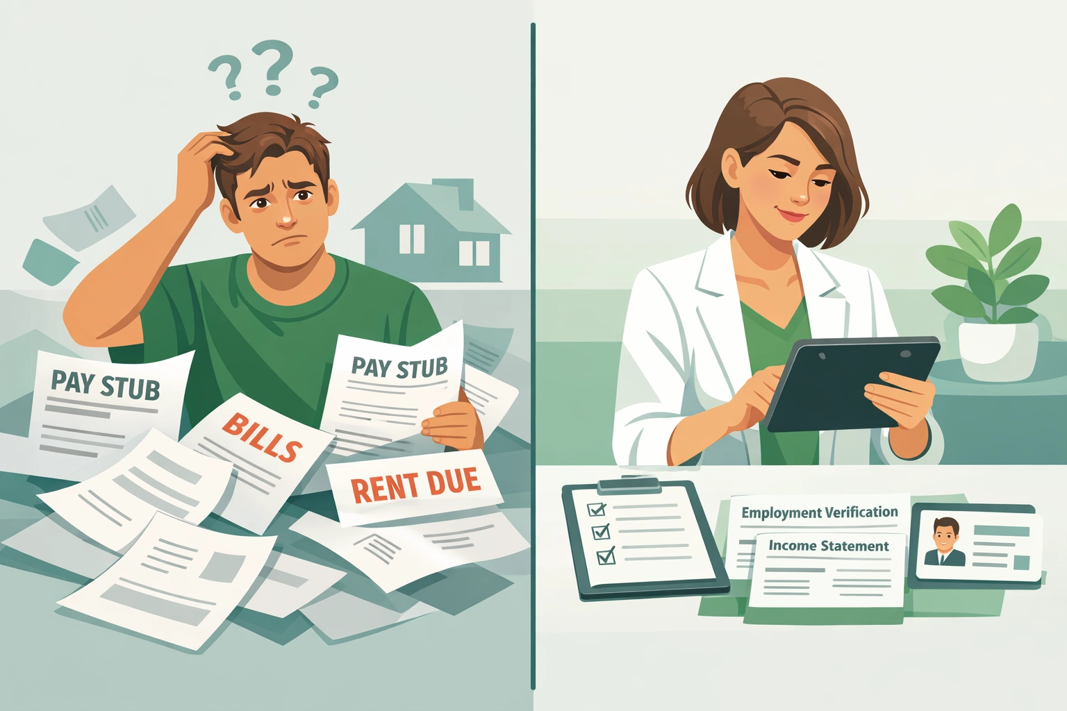 Comparison of DIY landlord struggles versus organized property management employment verification