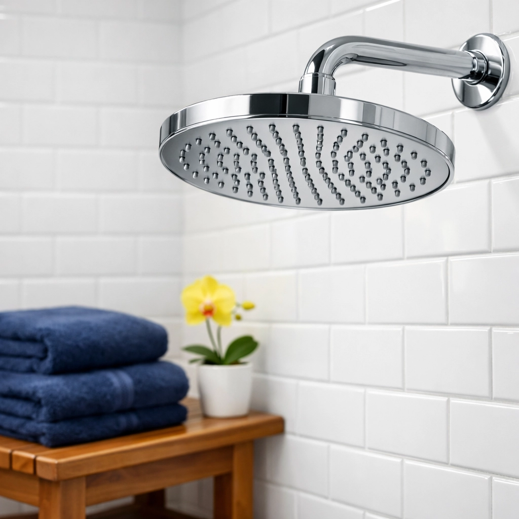 Sparkling clean luxury bathroom in Northborough featuring spotless subway tiles and a deep house cleaning finish.