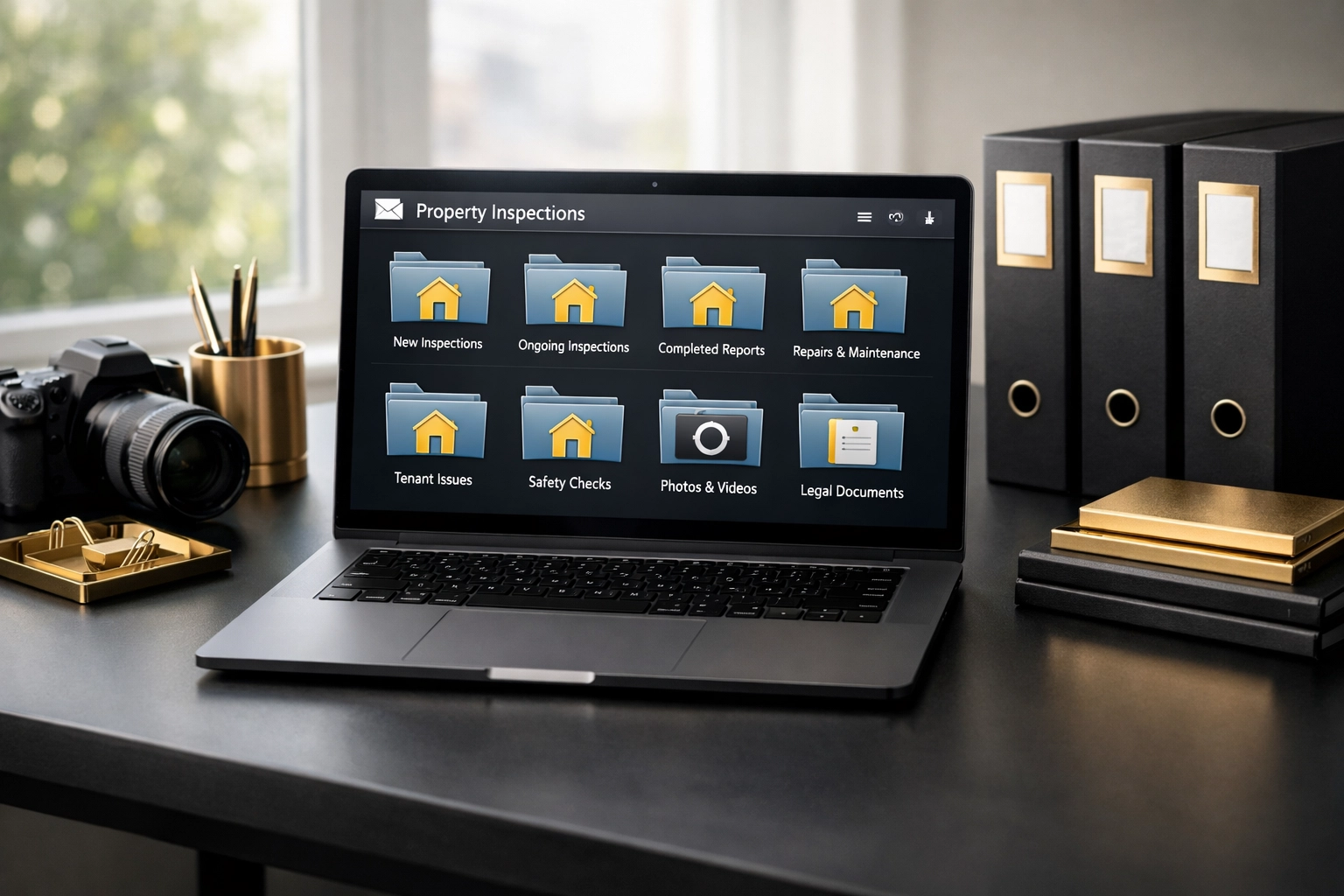 Digital property report filing system for organized Awaab's Law compliance documentation