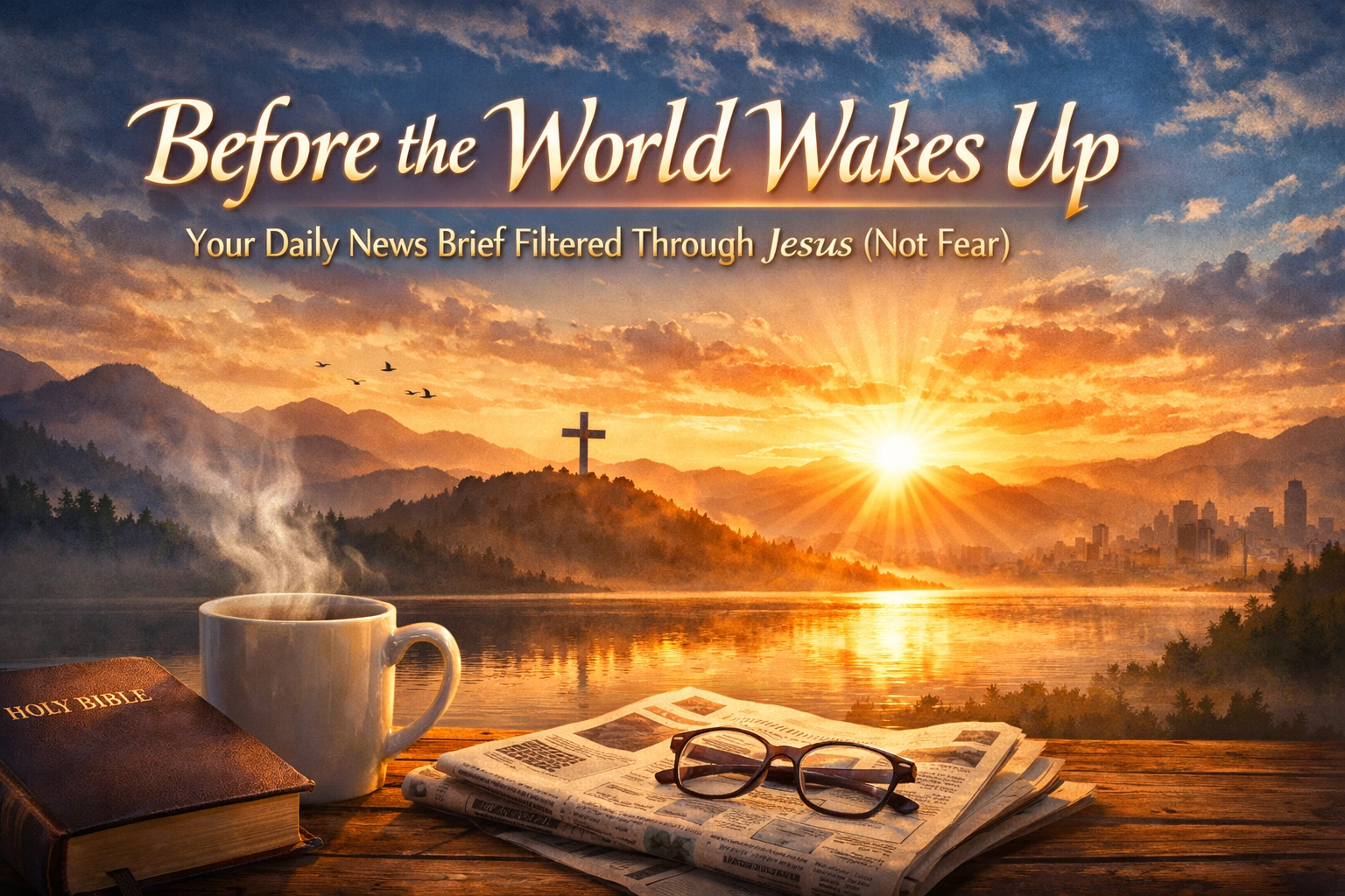 [HERO] Before the World Wakes Up: Your Daily News Brief Filtered Through Jesus (Not Fear)
