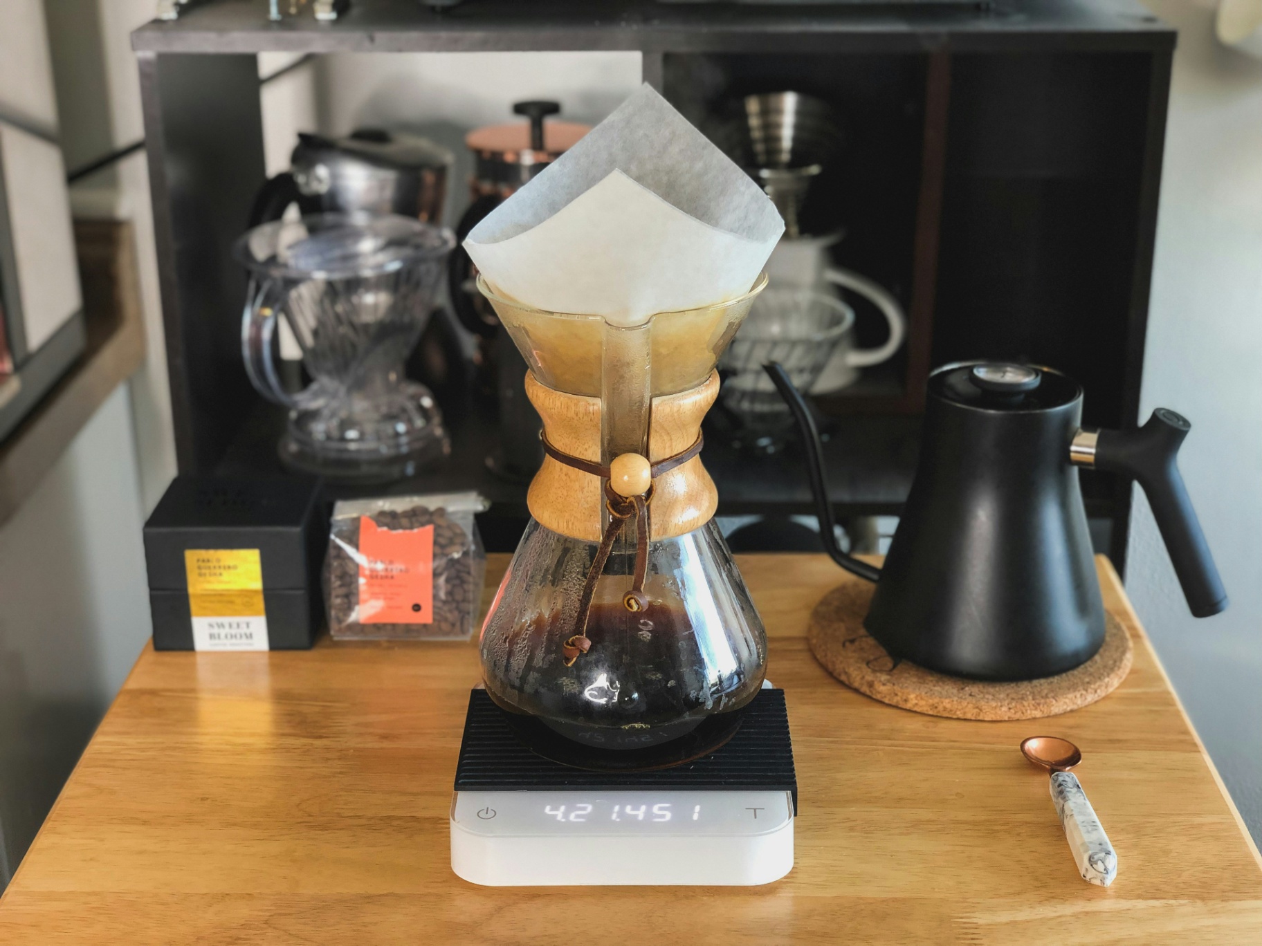 Chemex Pour-Over Coffee Setup