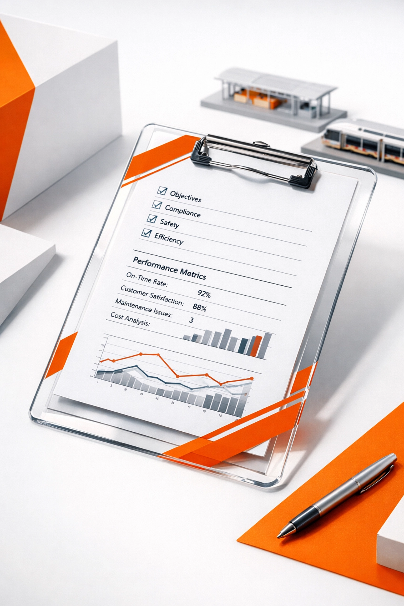Transit accountability oversight documents with performance metrics for Connect Bay Area campaign