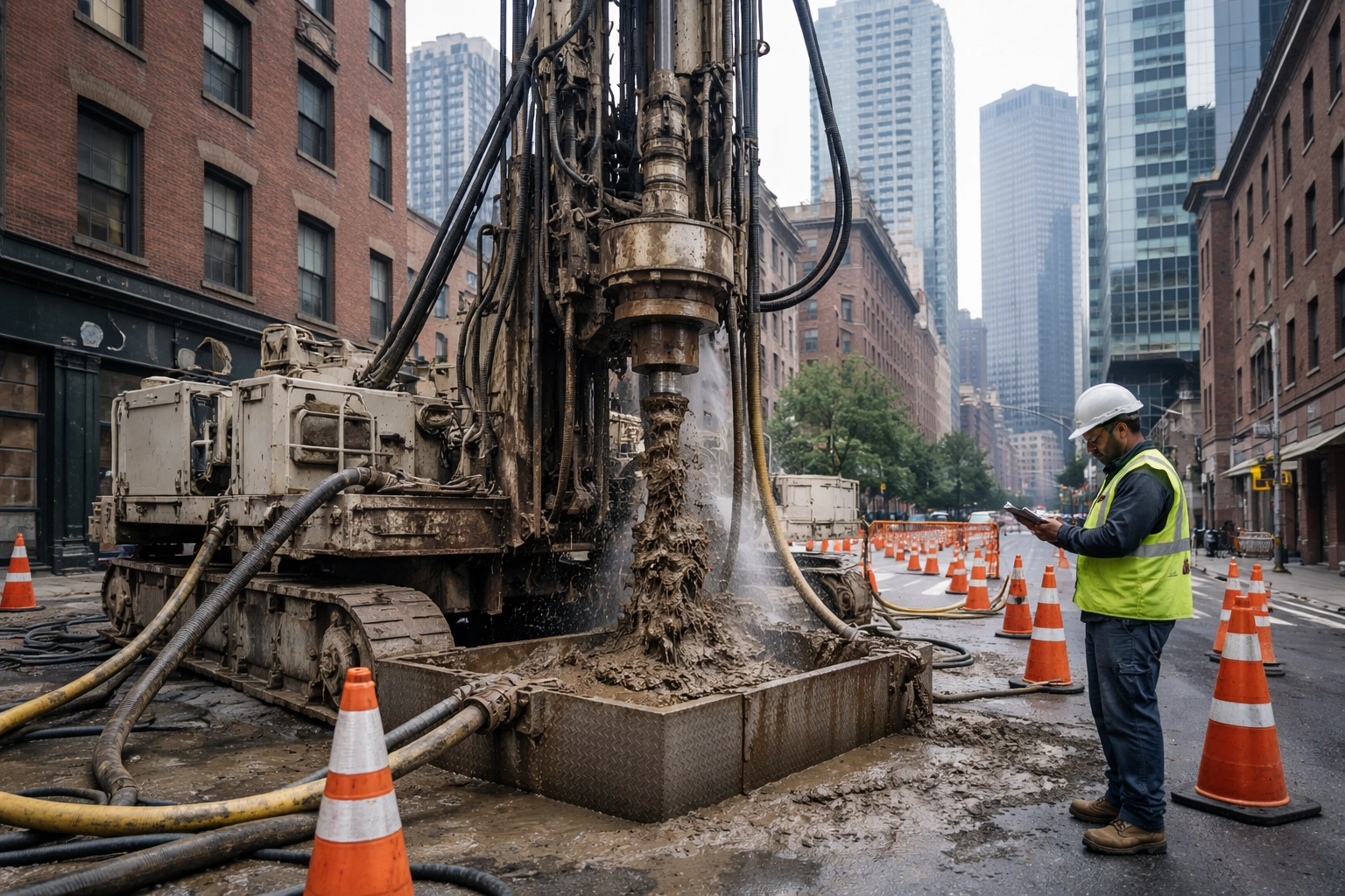 Concrete Foundation Footing Construction Site