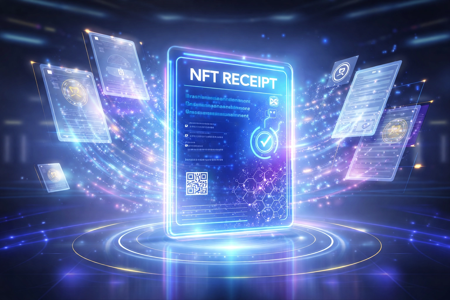 Digital NFT receipt with blockchain verification for transparent B2B2C metaverse transactions
