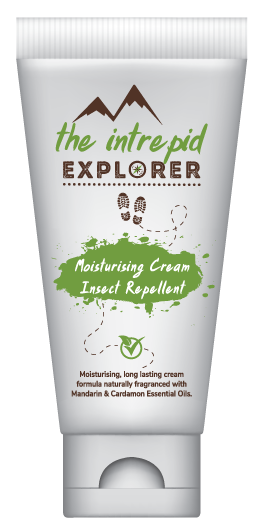 The Intrepid Explorer Moisturising Cream Insect Repellent tube — compact essential gear for insect protection.
