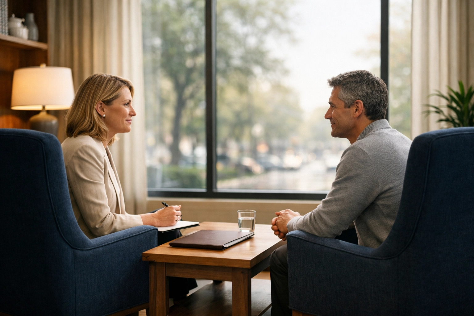 A supportive legal consultation with a compassionate divorce lawyer in Indiana.