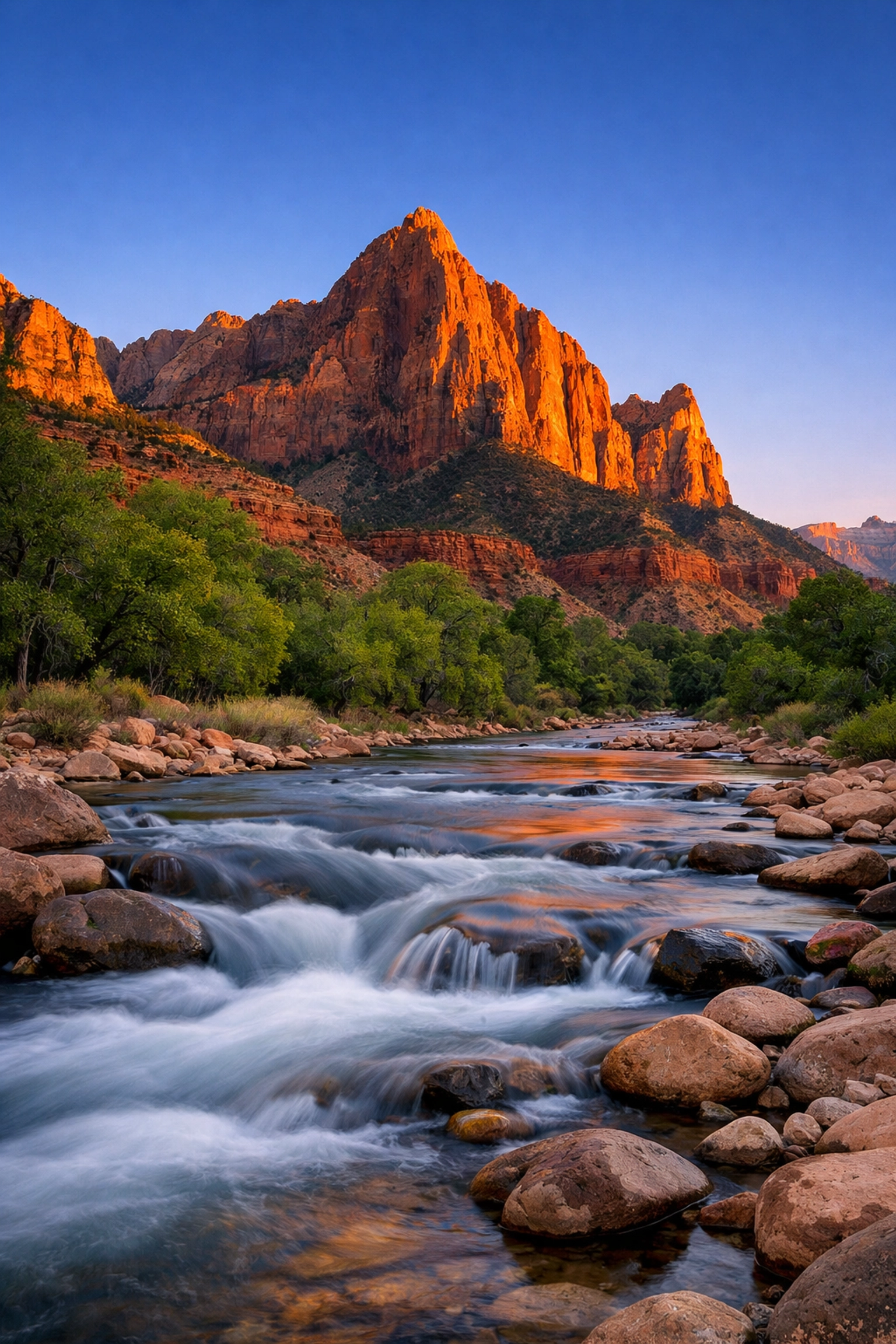 The Watchman at sunset in Zion National Park, one of the best photography locations for landscape shots.