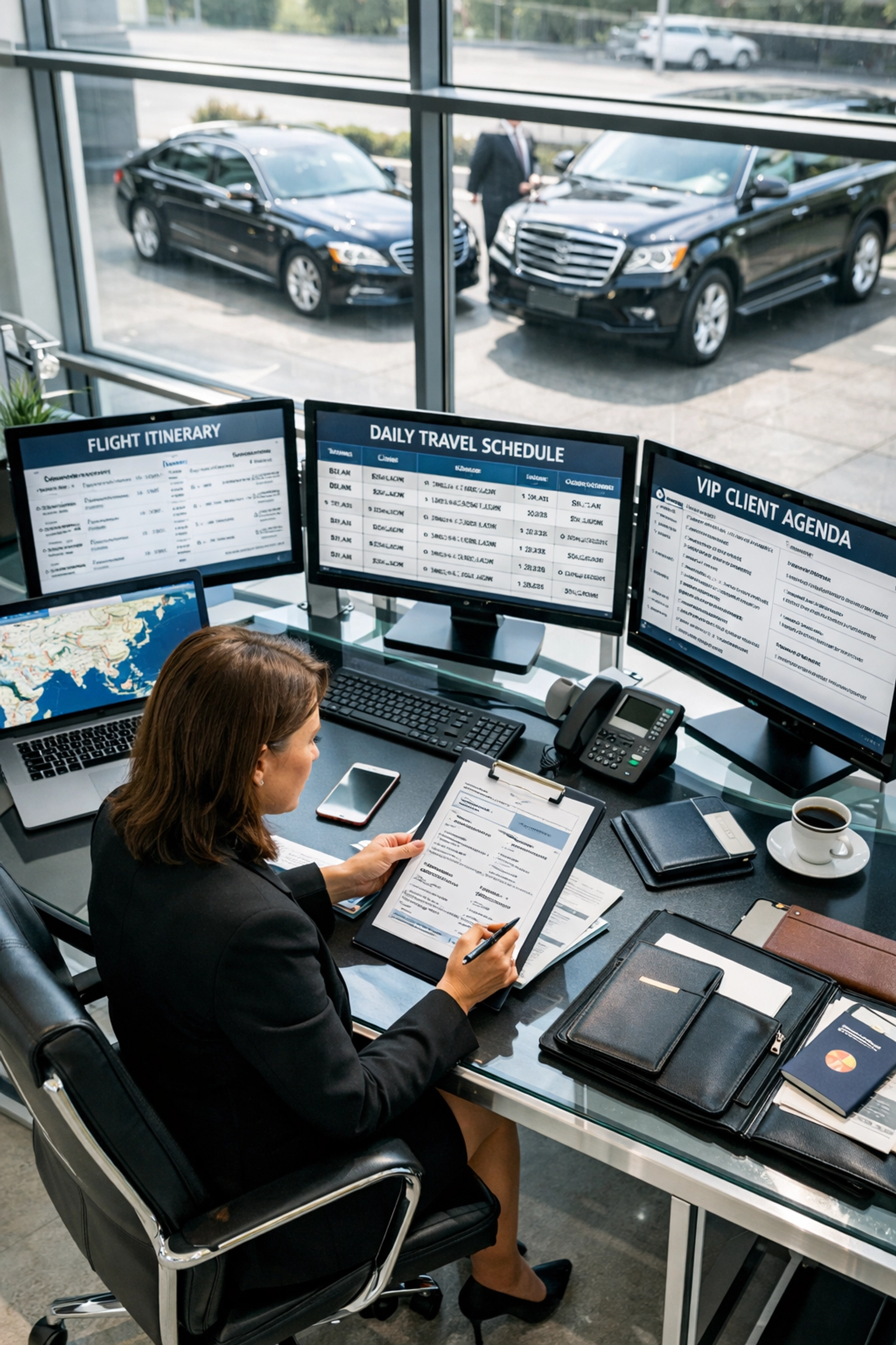 The Executive's Guide to Super Bowl Corporate Hosting: How to Turn Luxury Travel Into Brand-Building Wins Corporate travel logistics coordination center managing Super Bowl hospitality arrangements