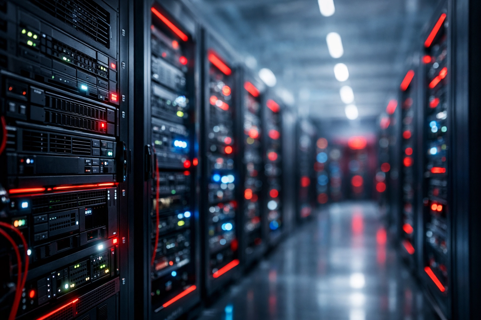 Modern data center infrastructure powering agentic AI systems and real-time enterprise workflows