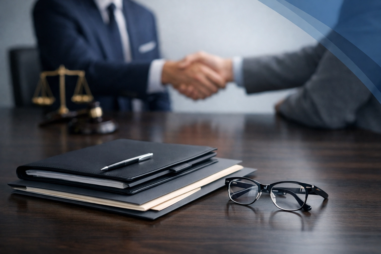 Experienced Virginia Beach DUI attorney shaking hands with a client during a professional legal consultation.