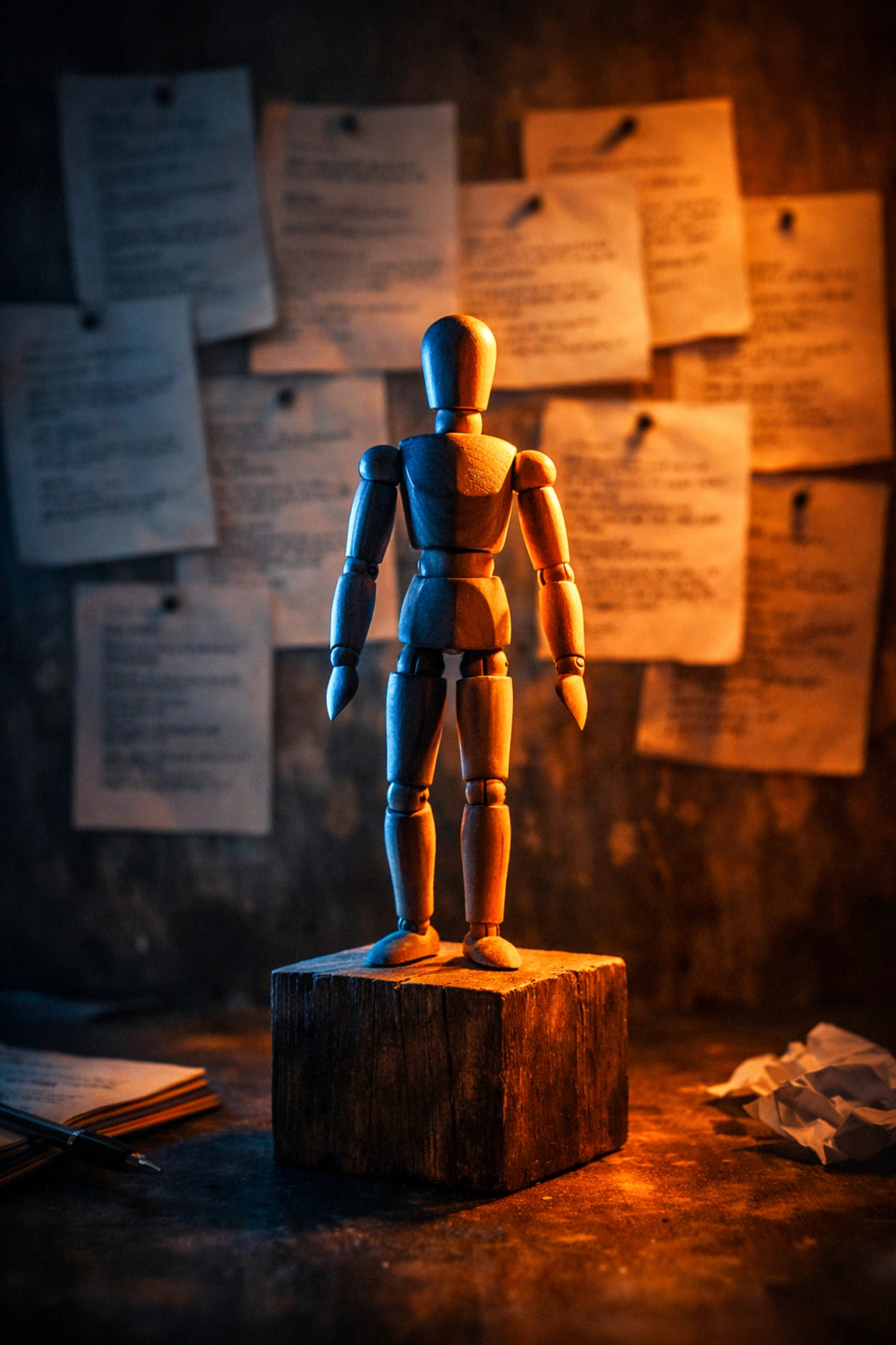 Drama mannequin under spotlights representing exam performance techniques for online tutoring UK.