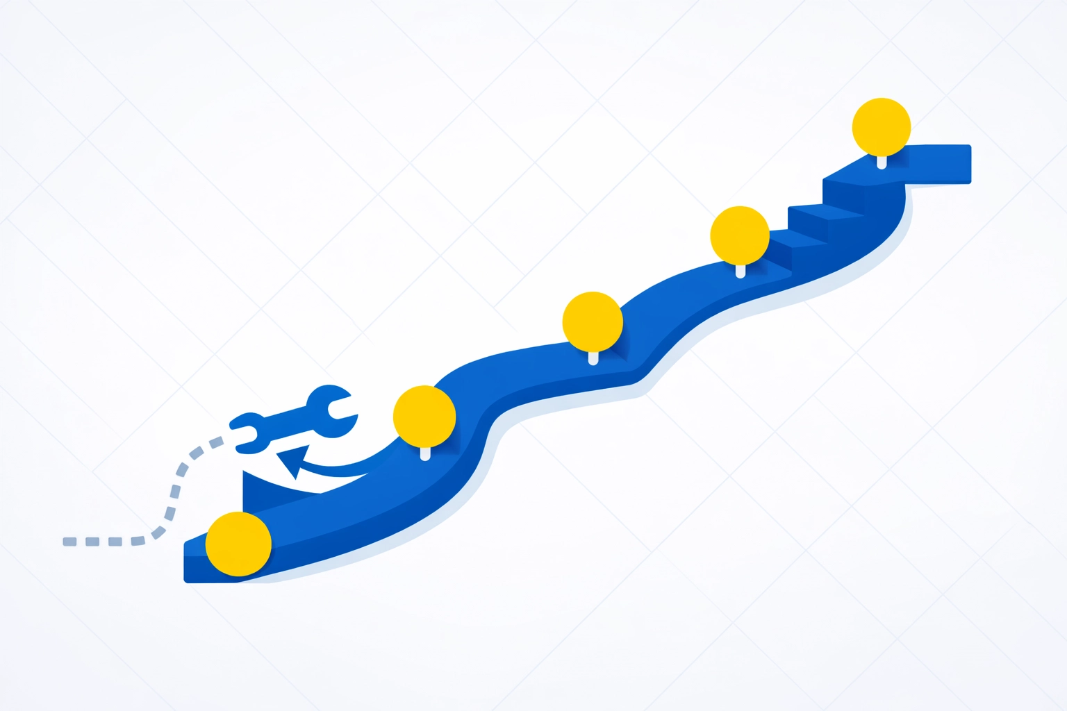 Visualizing a customer journey path being audited and optimized to improve revenue funnel performance.