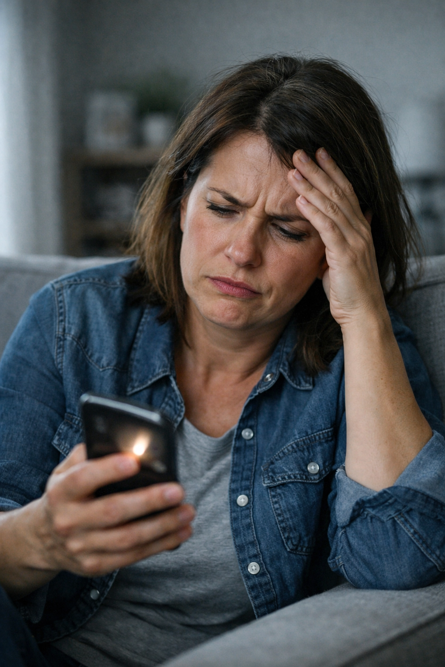 Frustrated person overwhelmed by constant phone calls after searching for online insurance quotes.