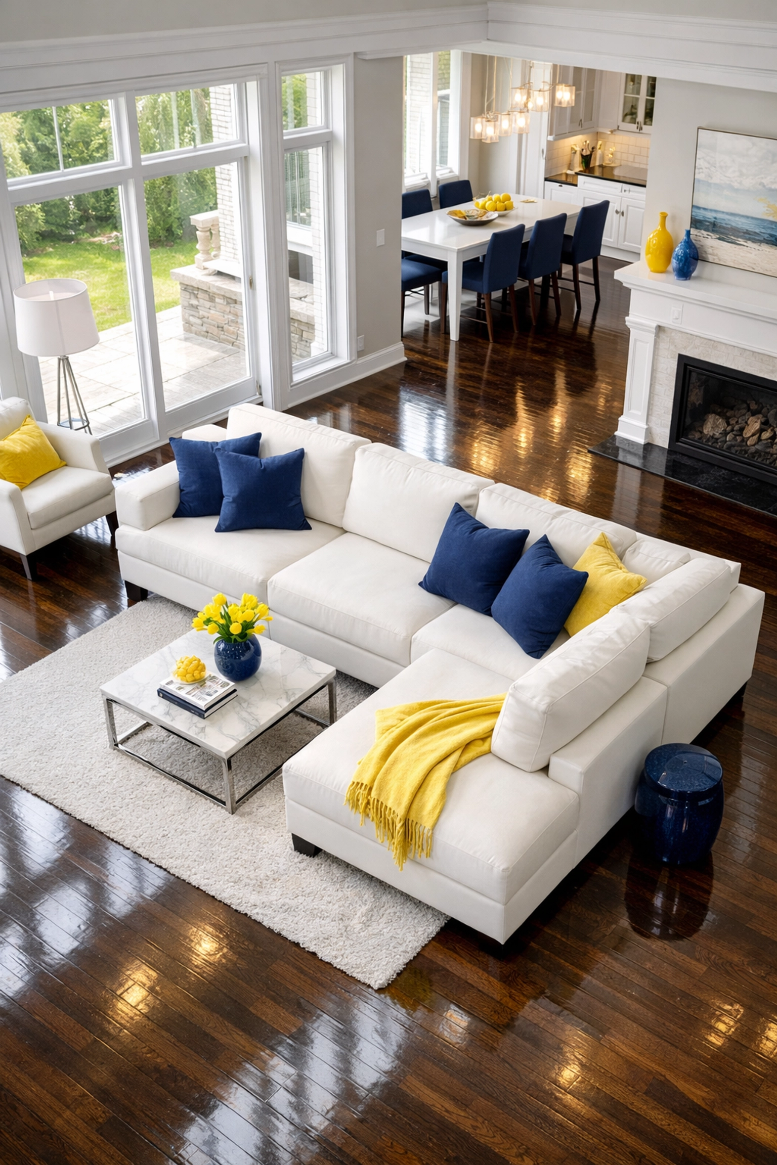 Clean Westford living room highlighting the choice between weekly vs bi-weekly house cleaning services.