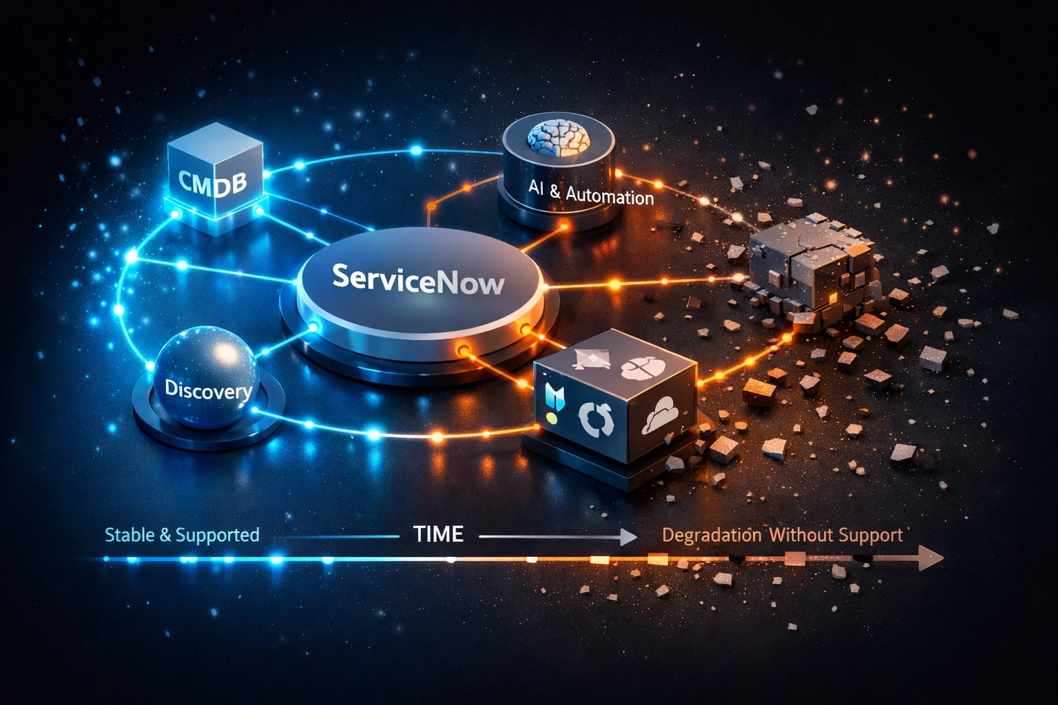 ServiceNow platform architecture degradation without ongoing implementation partner support