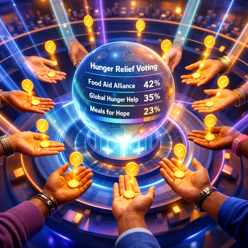 DAO governance voting system for decentralized charitable fund allocation decisions