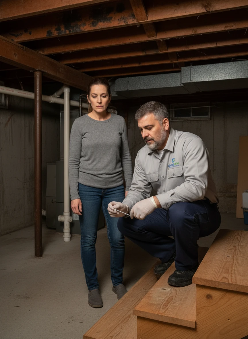 Mold Inspection in Basement