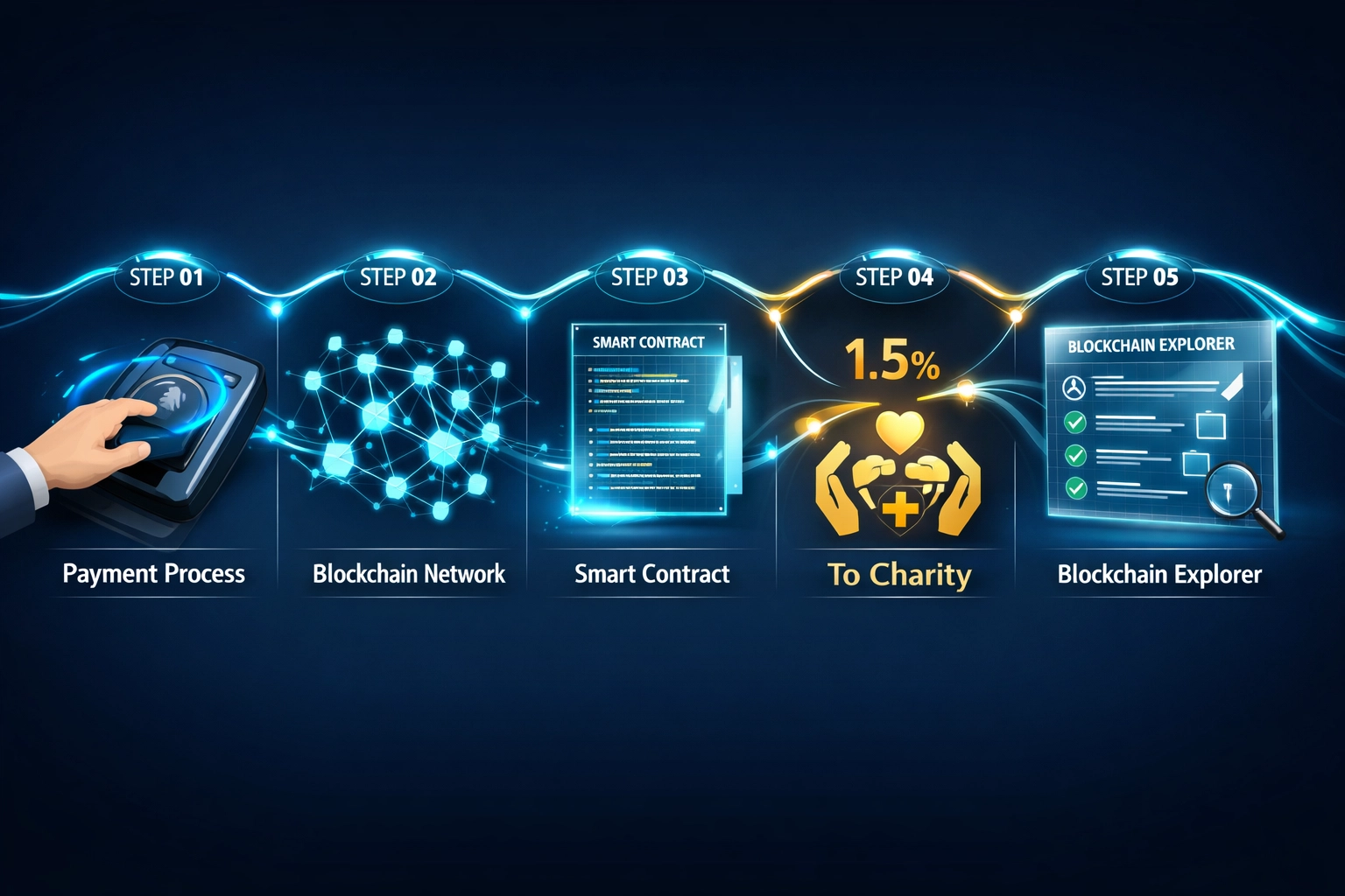 LarePAY Web3 payment infrastructure with merchant tools and automatic charitable contributions
