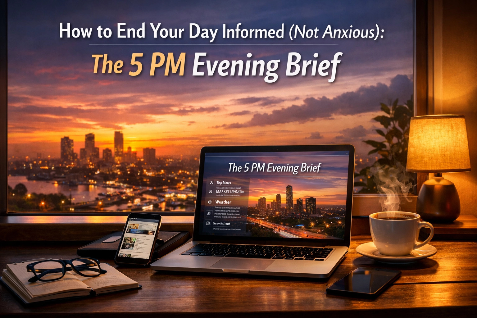 [HERO] How to End Your Day Informed (Not Anxious): The 5 PM Evening Brief