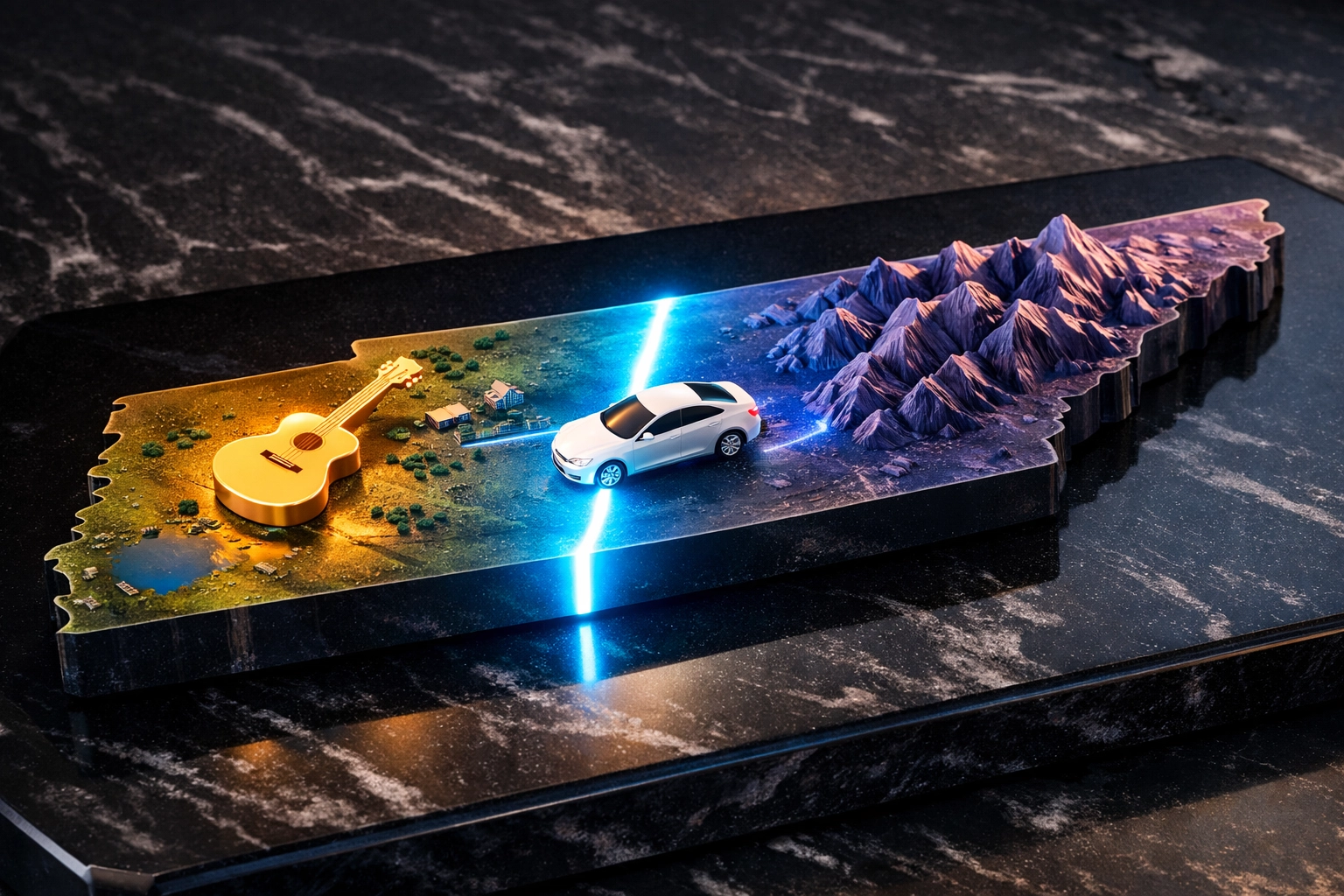Map of Tennessee showing the Central and Eastern time zone boundary line near Nashville.