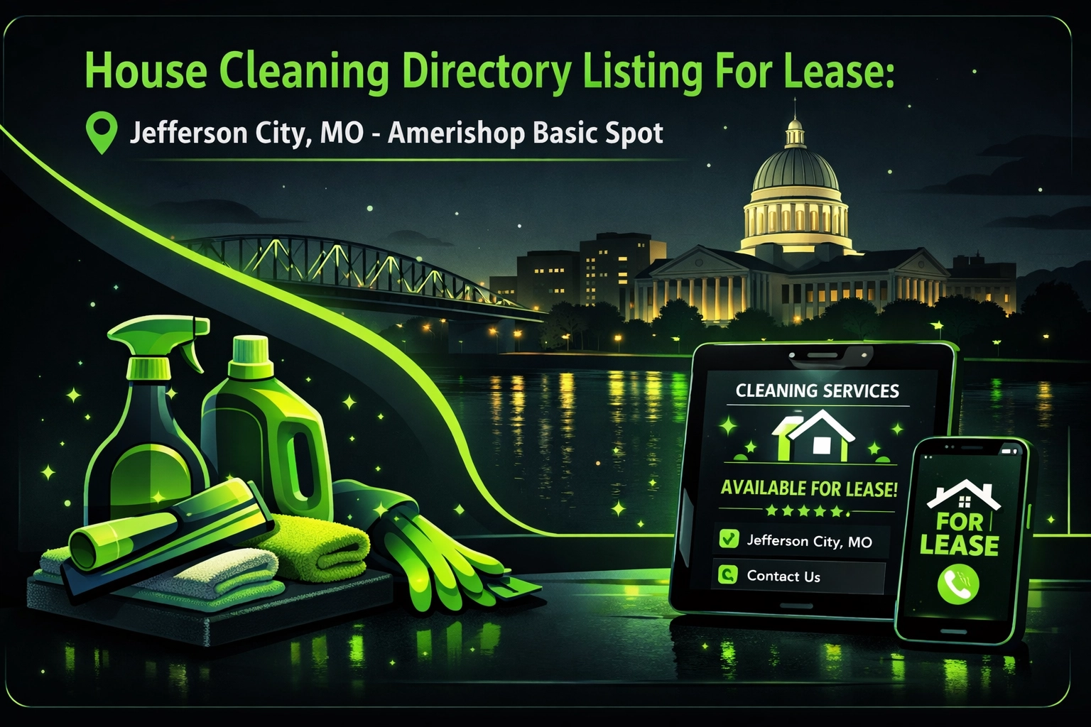 [HERO] House Cleaning Directory Listing For Lease: Jefferson City, MO - Amerishop Basic Spot