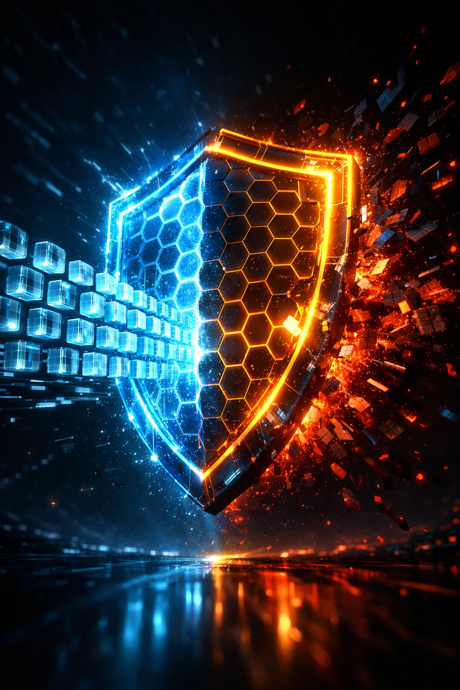 AI-powered digital security shield protecting Web3 blockchain transactions from fraud and cyber threats