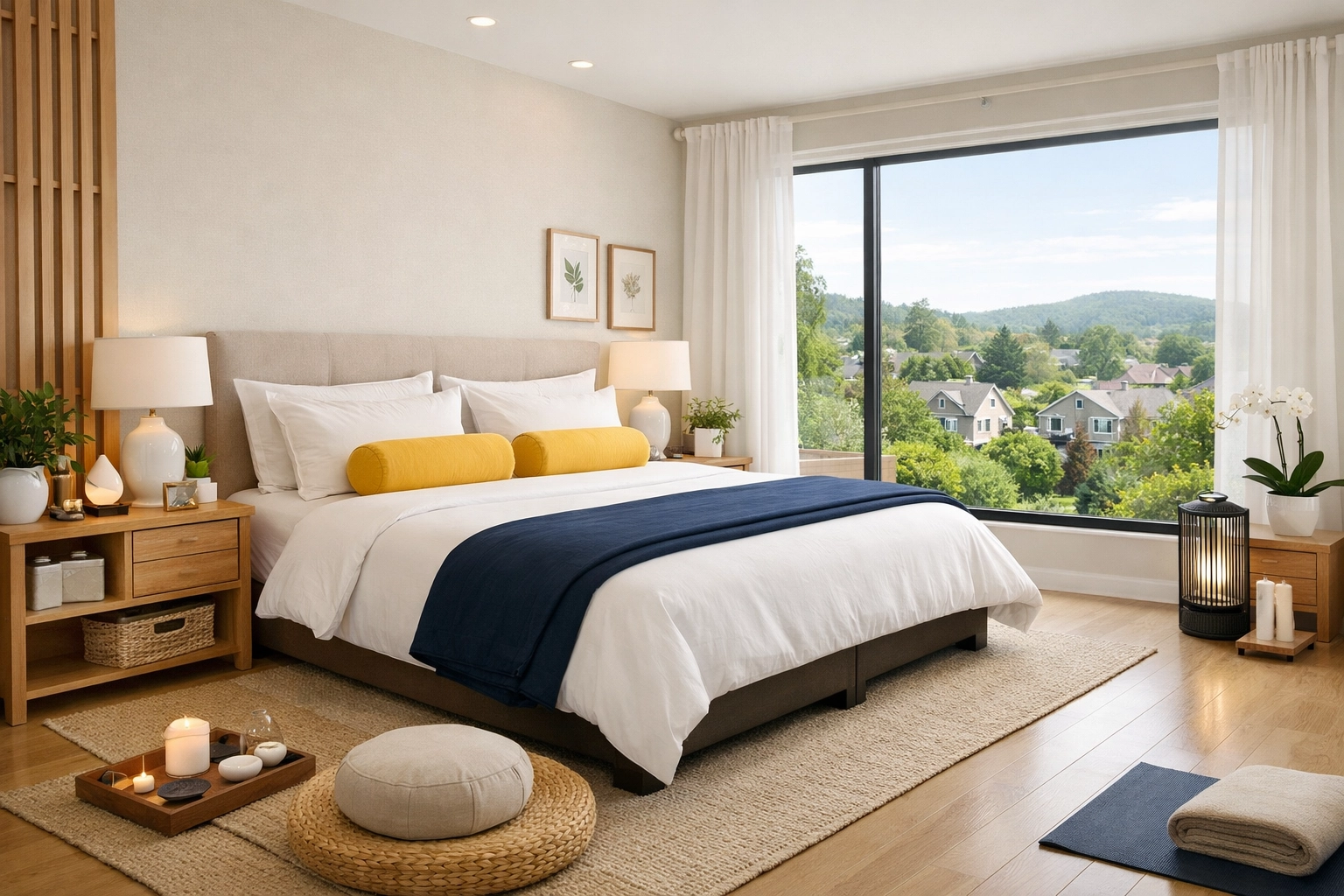 Dust-free Worcester master bedroom sanctuary with clean linens for a healthier sleeping environment.
