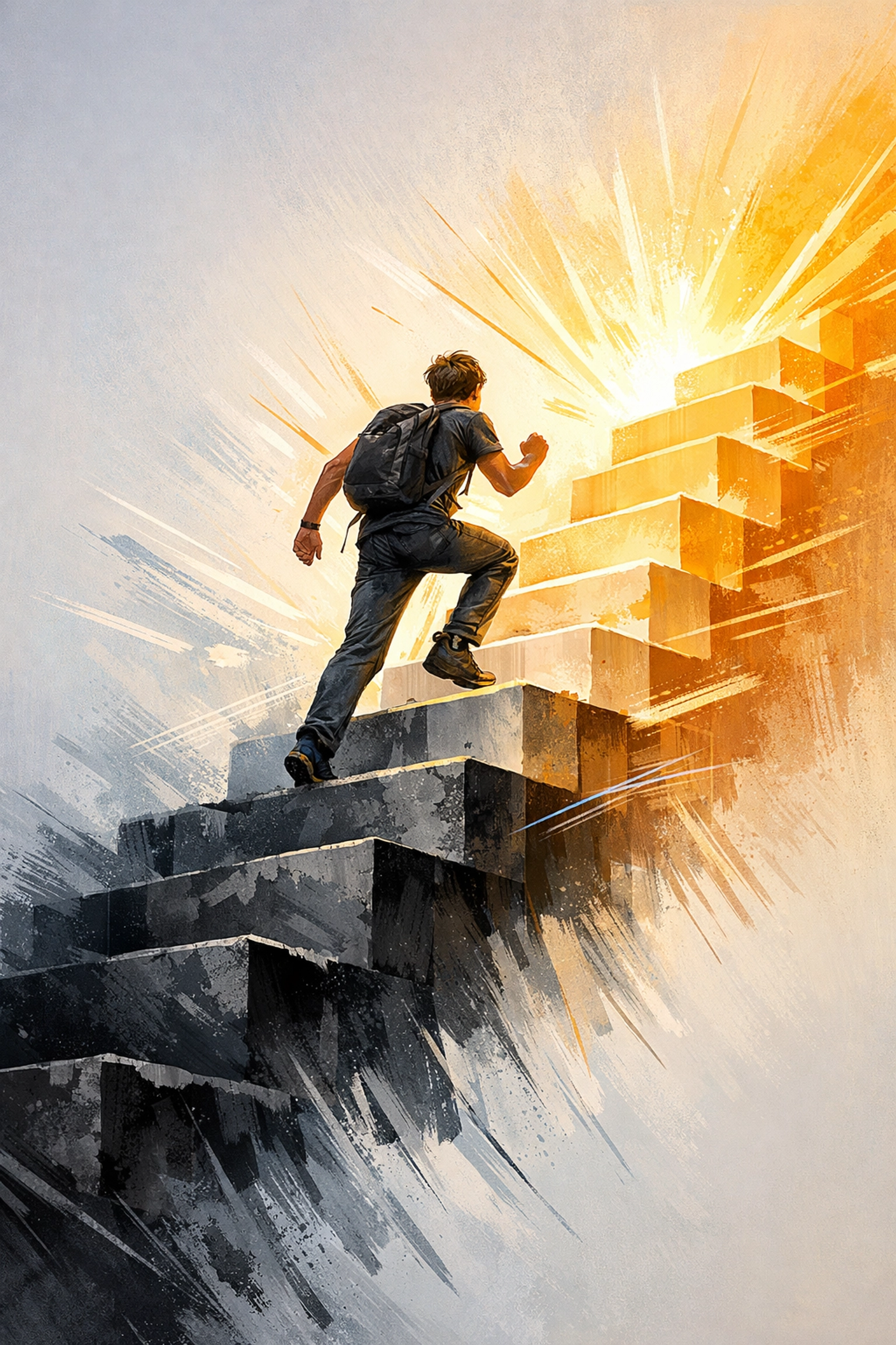 Climbing toward financial freedom through discipline and personal growth journey