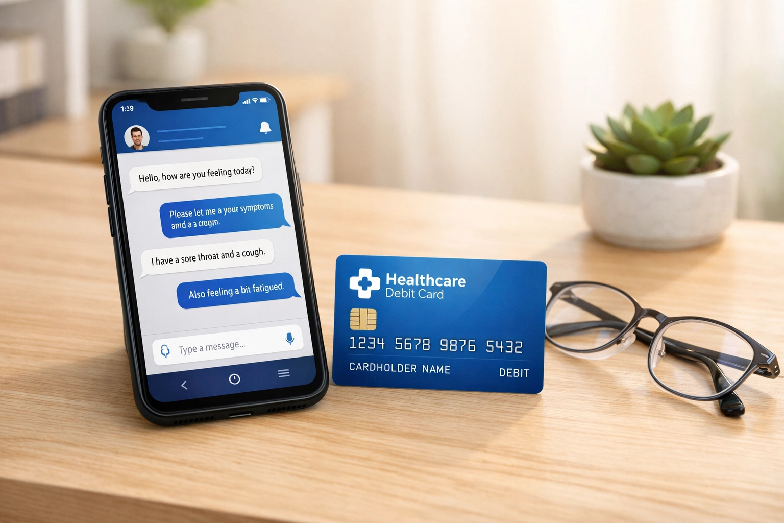 Using HSA funds for a text-based medical consultation on a smartphone to manage affordable GLP-1 treatment costs.