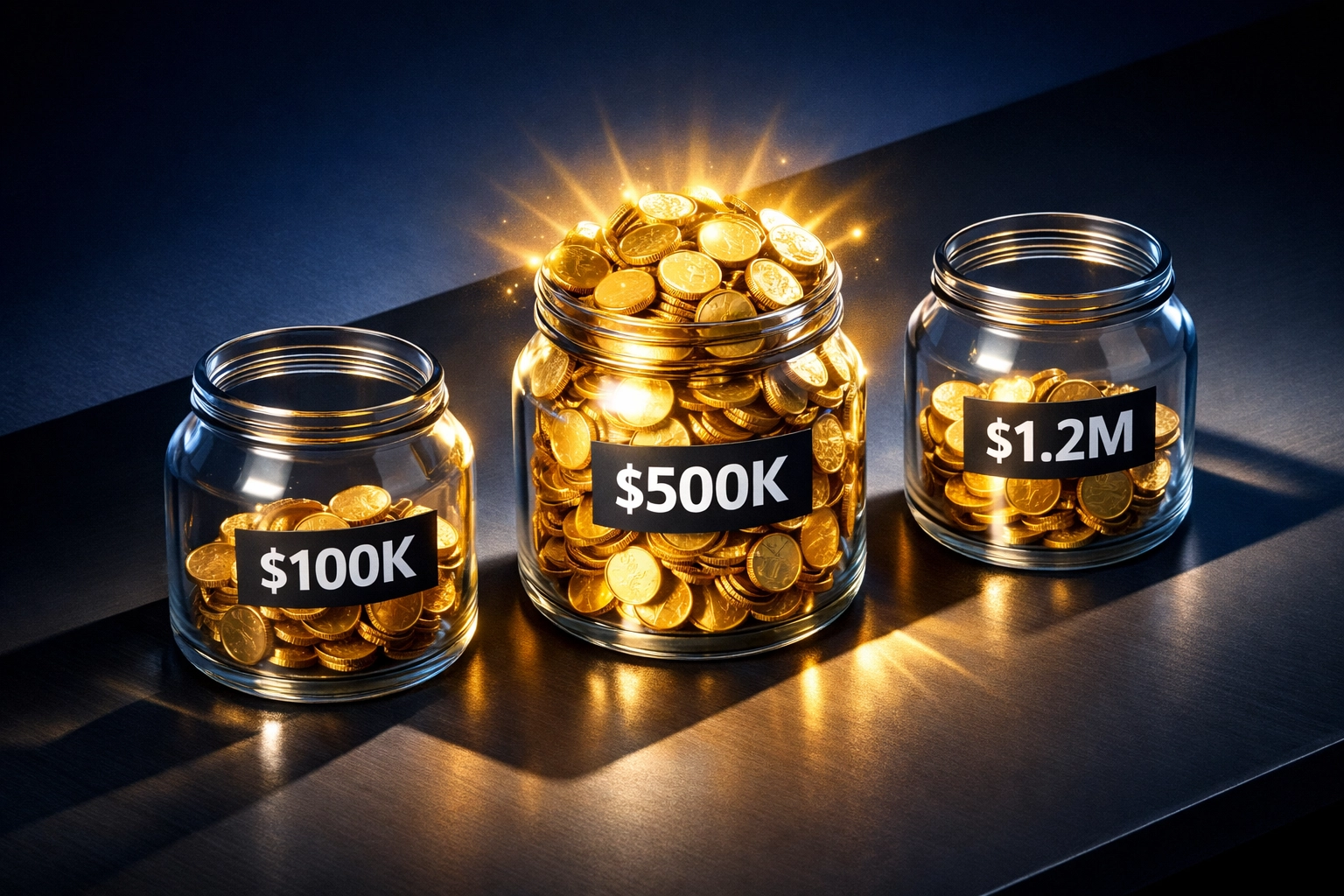 Merchant fee savings comparison across $100K, $500K, and $1.2M crypto payment processing volumes