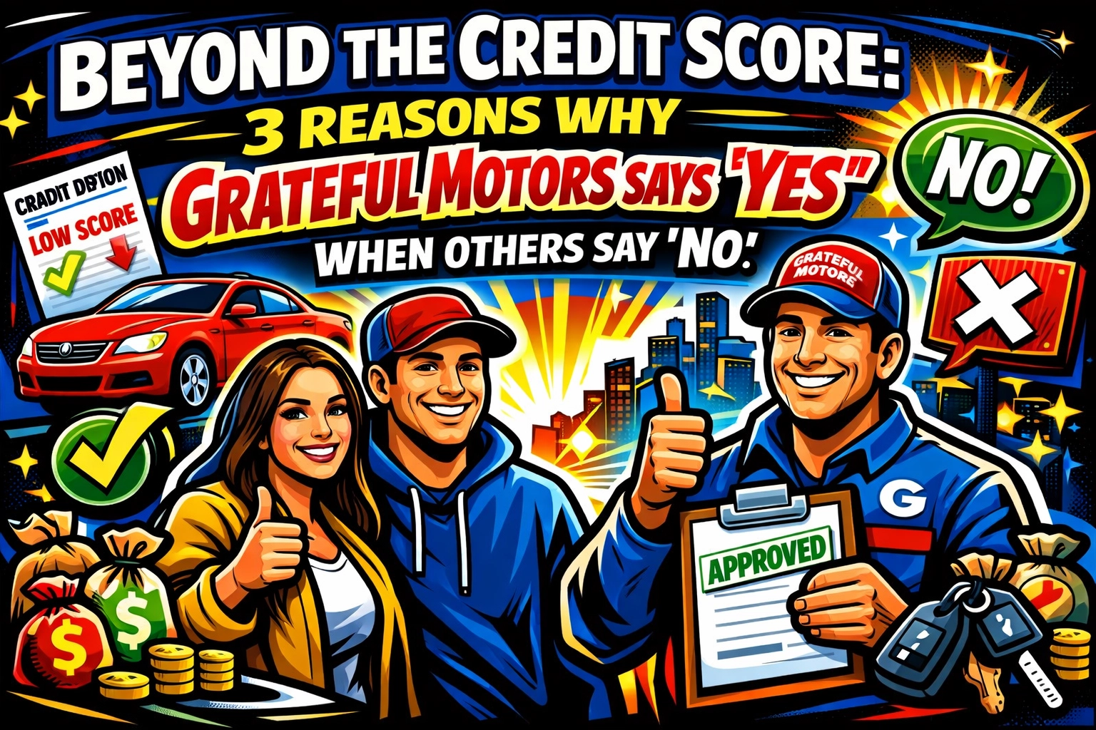 [HERO] Beyond the Credit Score: 3 Reasons Why Grateful Motors Says 'Yes' When Others Say 'No'