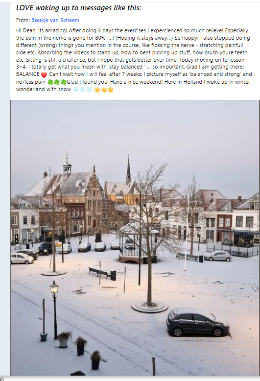 Screenshot of a client testimonial