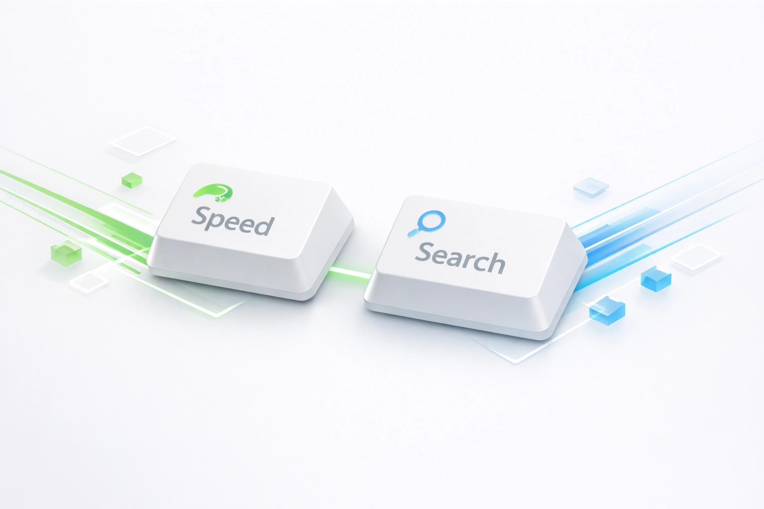 Minimalist keyboard keys symbolizing speed and efficiency when using keyboard shortcuts for canned response snippets.