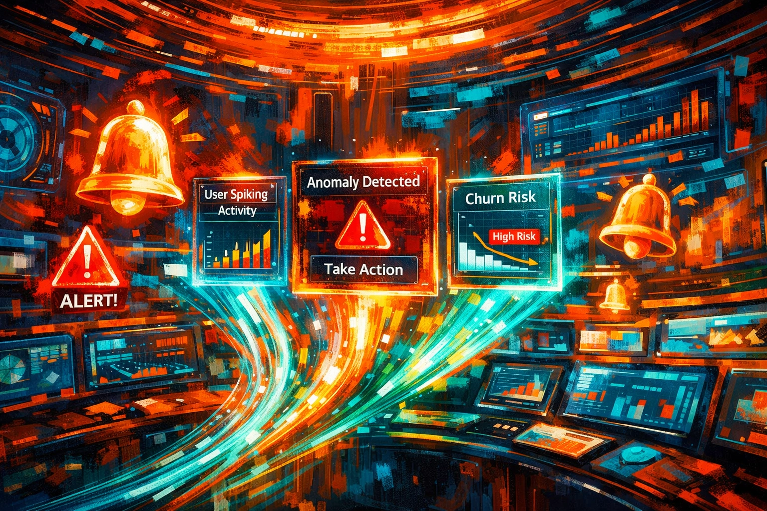 Real-time behavioral monitoring dashboard with AI alerts for WooCommerce cart abandonment insights