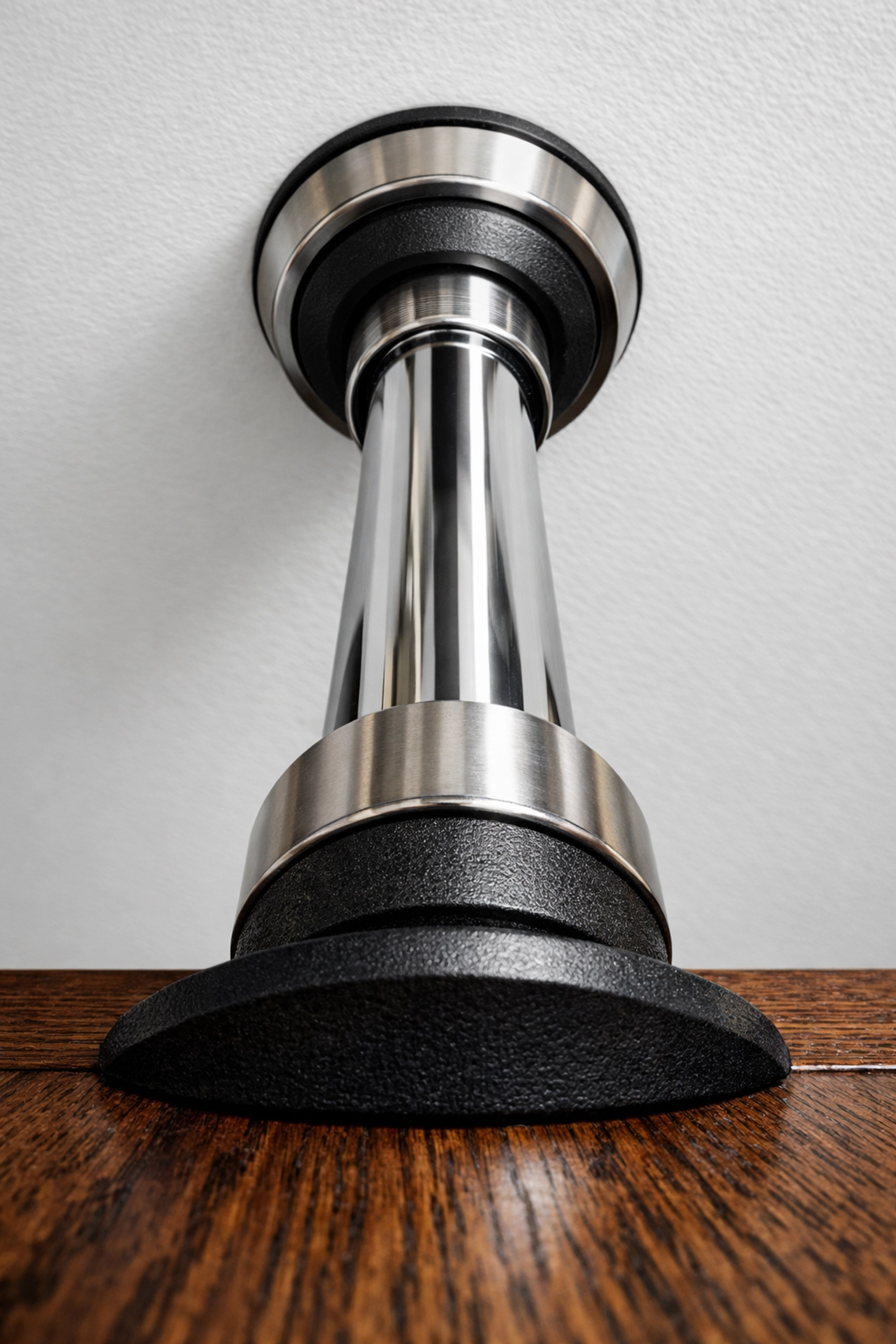 Detailed view of a no wall damage workout system mounted securely for resistance training.