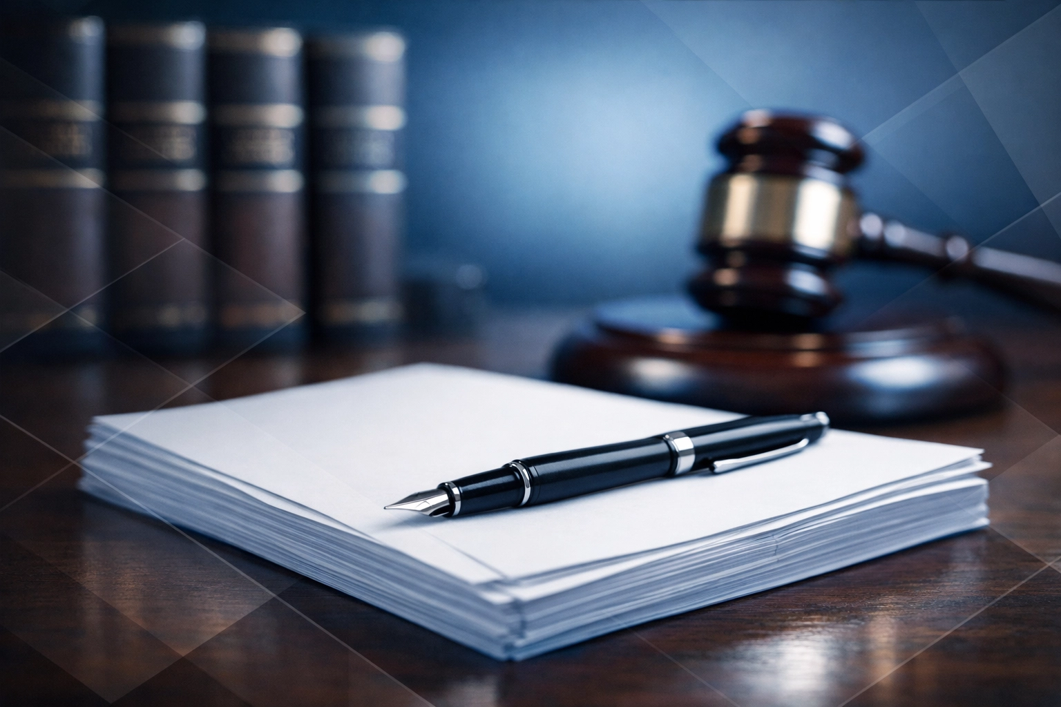 Courtroom desk with legal documents and a gavel, symbolizing a strong defense against DUI charges in Virginia.