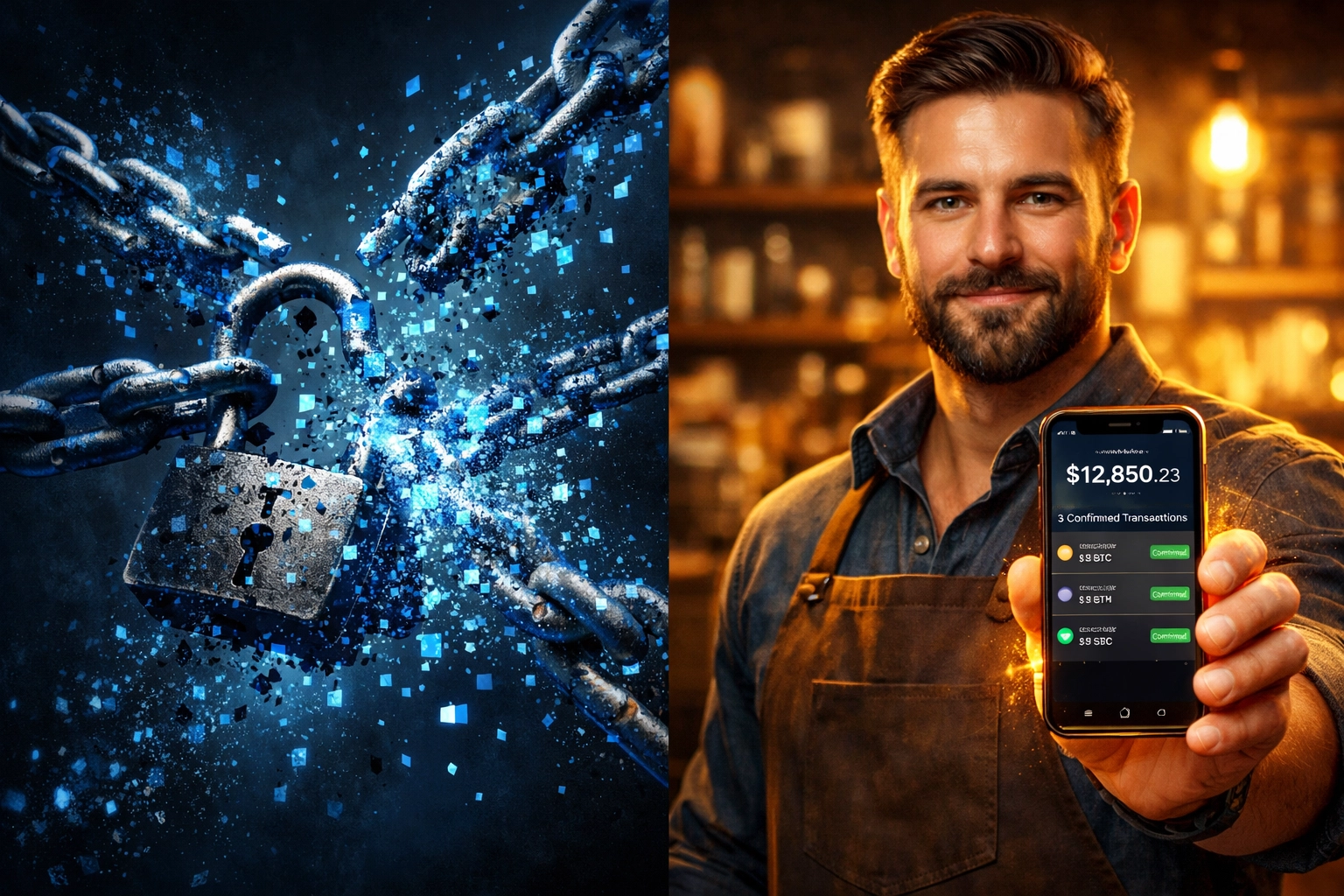 Merchant using self-custody crypto wallet dashboard for payment processing