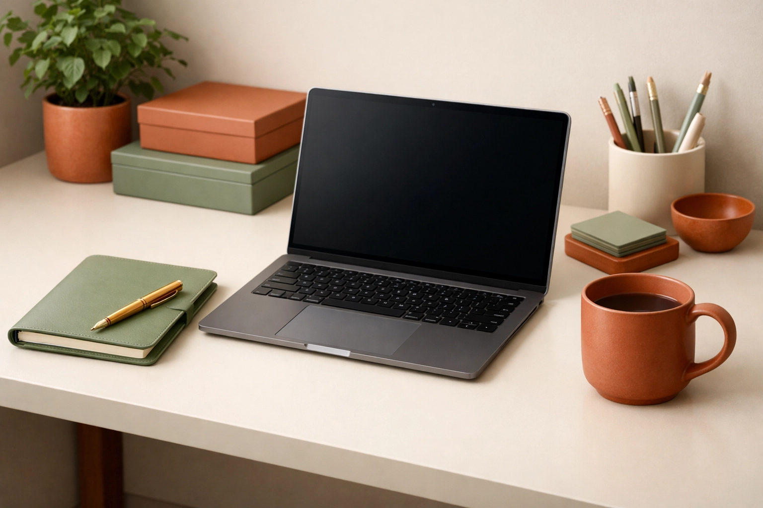 Professional home office setup for drafting a petition for a protective order during a Virginia divorce.